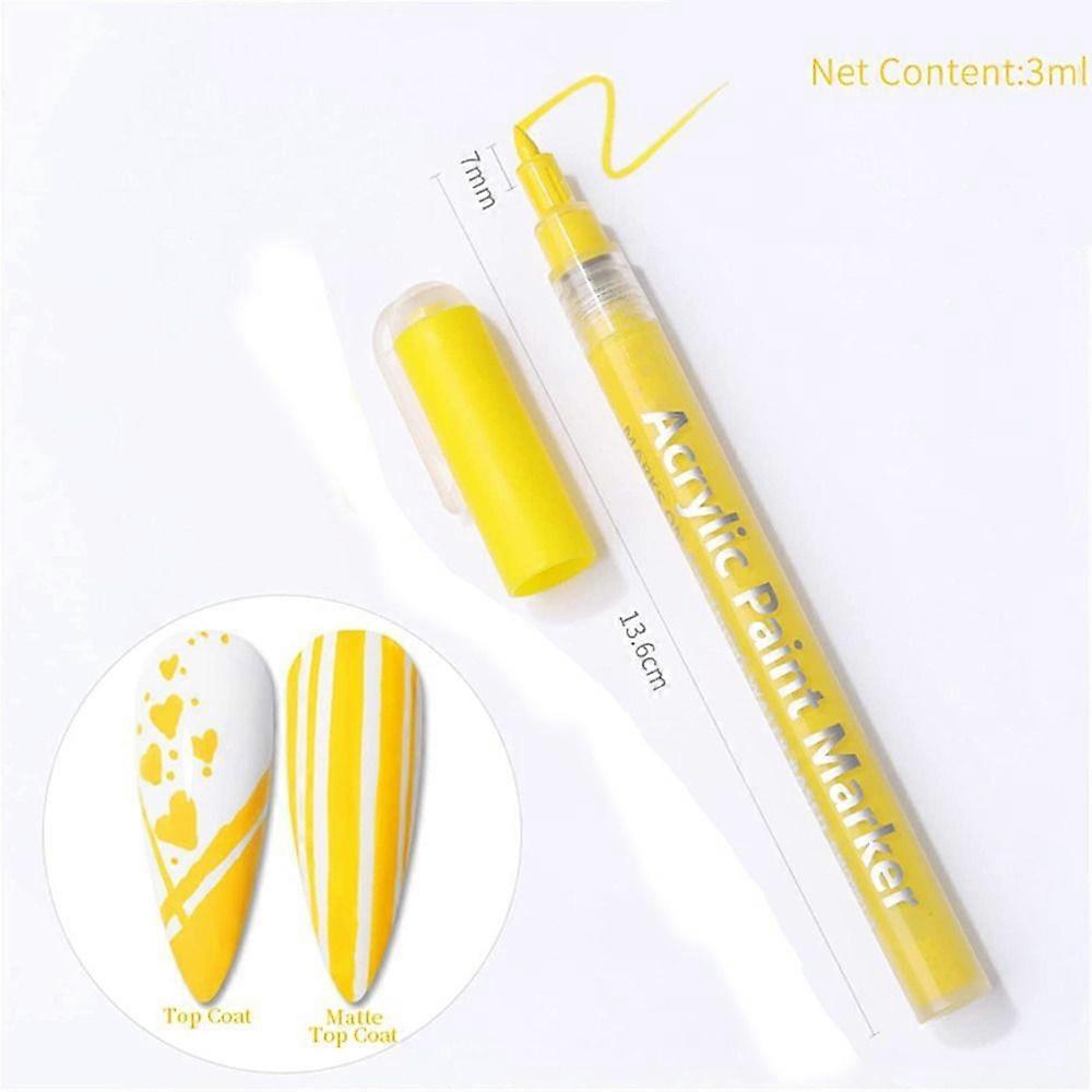 マニキュアペン、ネイルアート描画ペン、黄色