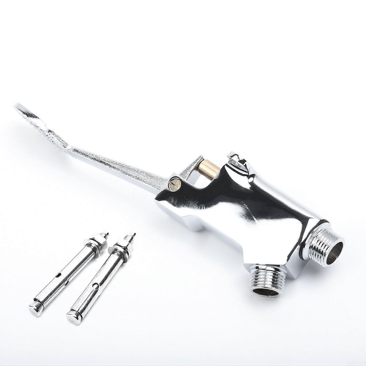 Brass Foot Valve with Chrome Plating for Public Toilets, Durable Foot-Controlled Valve for Commercial Spaces