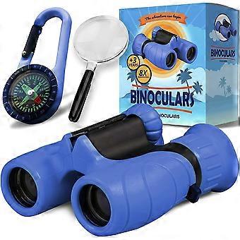 Toddler Binoculars - For Little Boys and Girls - Extensive Set Includes Magnifying Glass and Compass - Powerful Magnification 8X21 - Ages 3 to 12