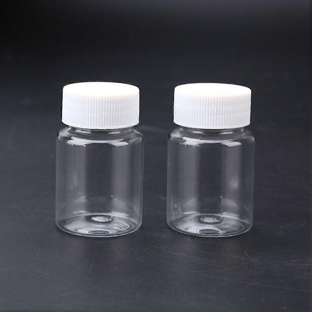 10pcs 50ml Transparent Plastic Bottles Refillable Empty Container with Lid Jars Boxes Tins
