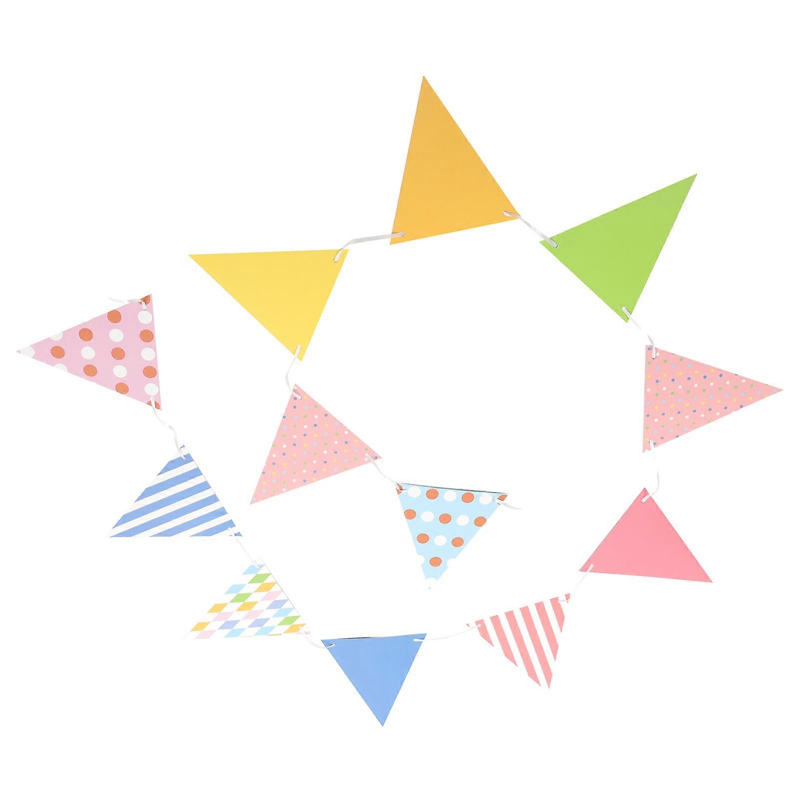 Pennant Flags Banner for DIY Blank Hanging Decorations – Versatile Bunting for Birthdays and Festive Occasions