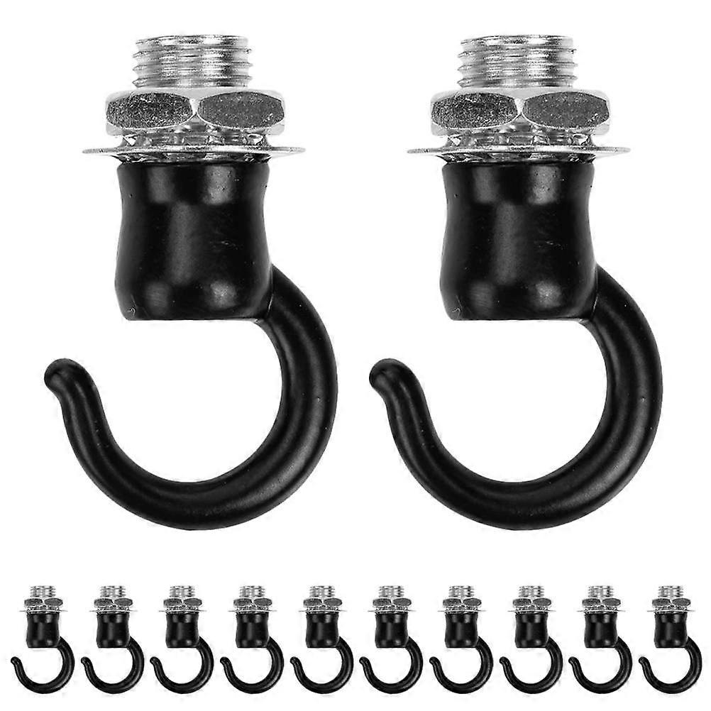 12pcs Heavy Duty Lantern Hooks for Indoor/Outdoor Use – Vintage Iron Ceiling Hooks for Hanging Plants & Lights – Easy Install, Strong Load Capacity