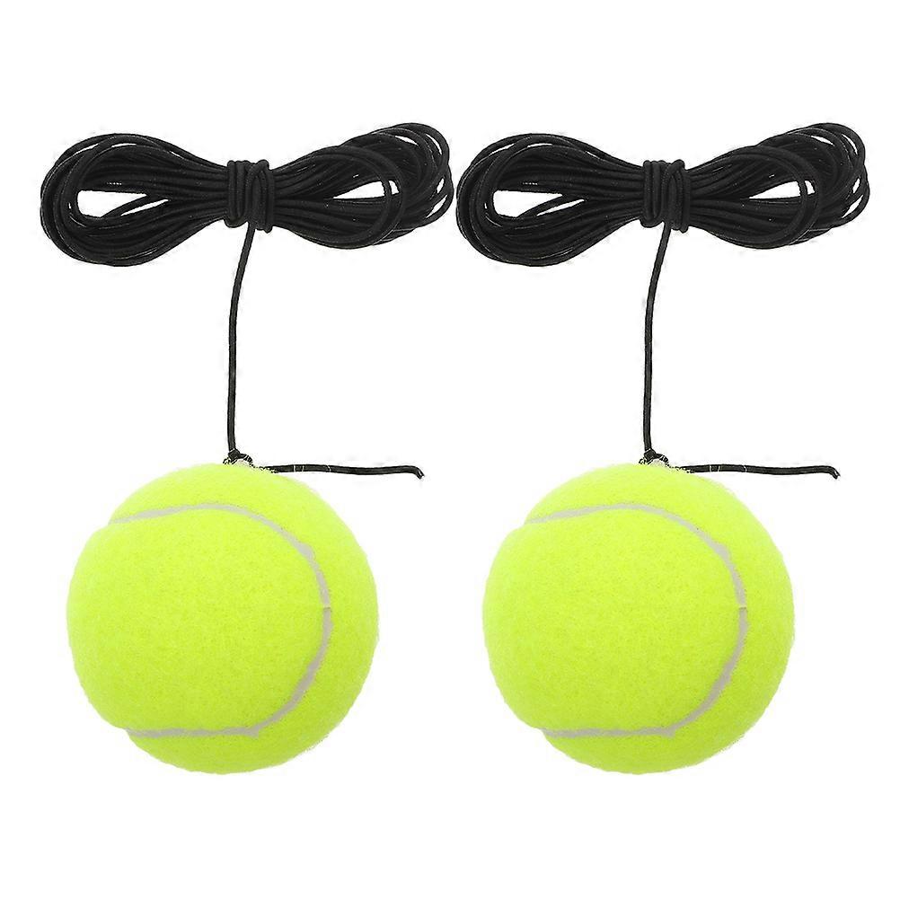 2pcs Portable Tennis Training Set With Elastic Rope Training Tennis Ball With String Tennis Ball Practicing Tennis Ball Unique Tennis Ball For Player