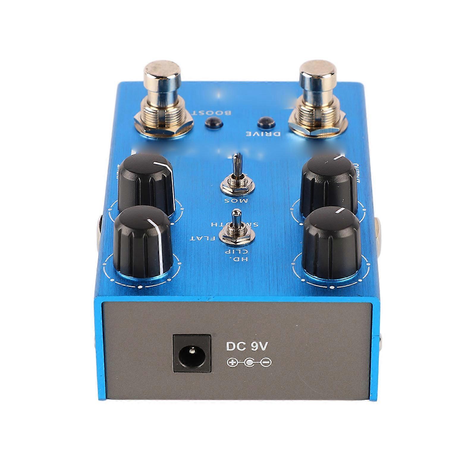 Guitar Effect Pedal Multifunctional Sound Volume Drive Tone Control Sound Amp Simulator Distortion Pedal Blue