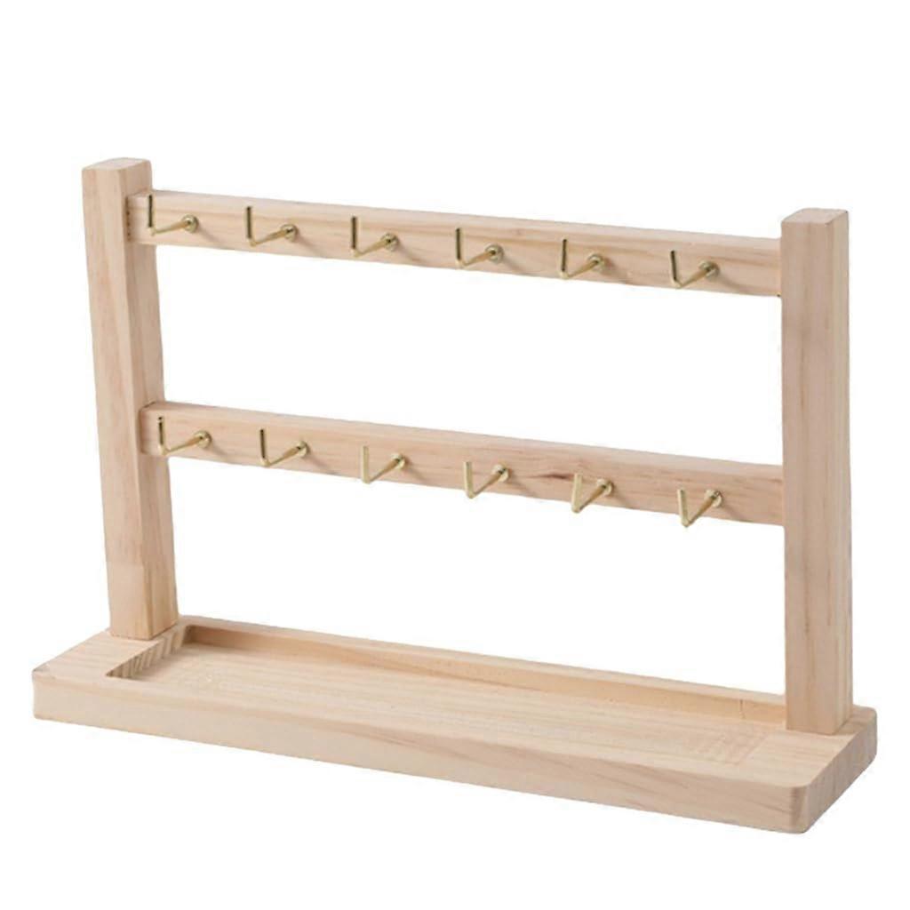 Compact Keychain Display Holder Space Efficient Key Fob Display Stand Holder Rack for Messy Release Organization (Two Layers of 12A) Two Layers of 12A