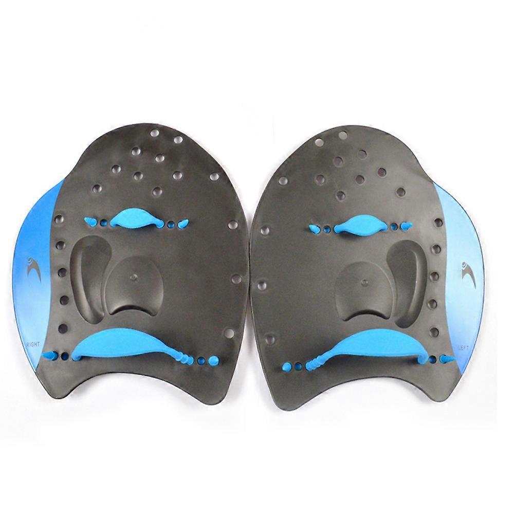Hand Contour Swimming Paddle Men'S And Women'S Swimming Hand Paddle Learn Swimming Aids (Blue)-M