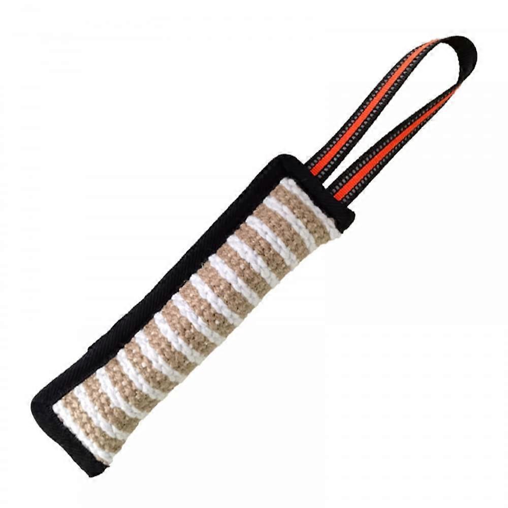Teething Sausage for Dogs, Jute Chew Toy with Handle, 7 cm Wide, Durable Dog Toy for Training, Tug of War, and Play.