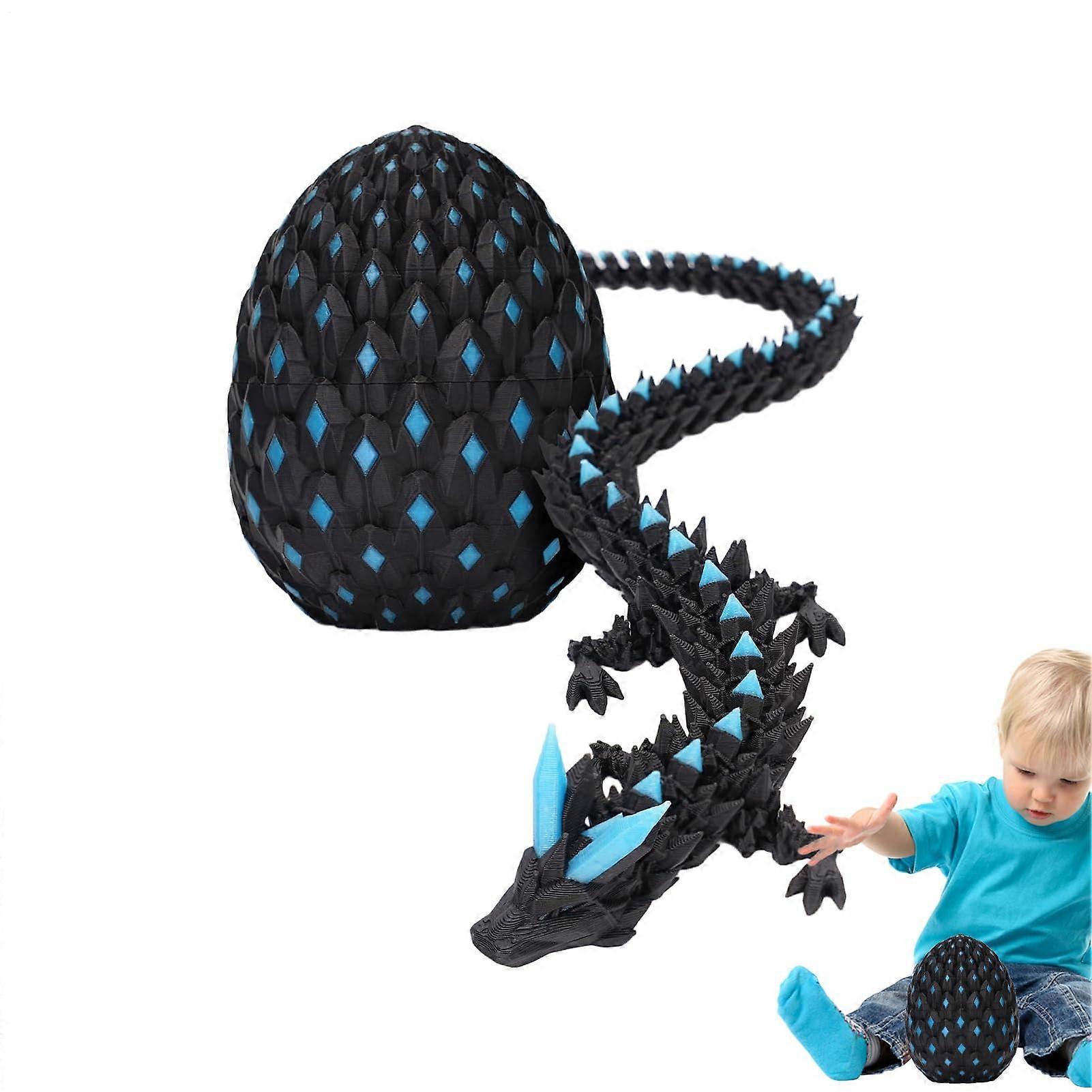 3D Dragon Egg Glow in the Dark Decorative Collectible with Realistic Dragon Scale Texture, Multicolor Desk Ornament Style B