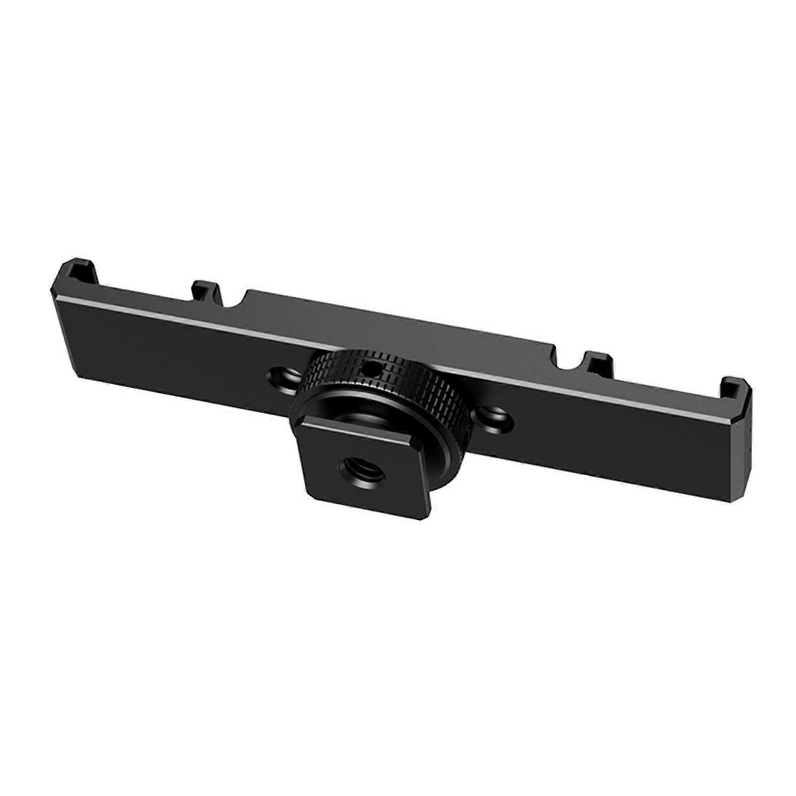 Compactly Aluminum Camera Brackets Double Cold Shoe Mount 1/4 Thread for Microphone LED Light Photography Studio Setups