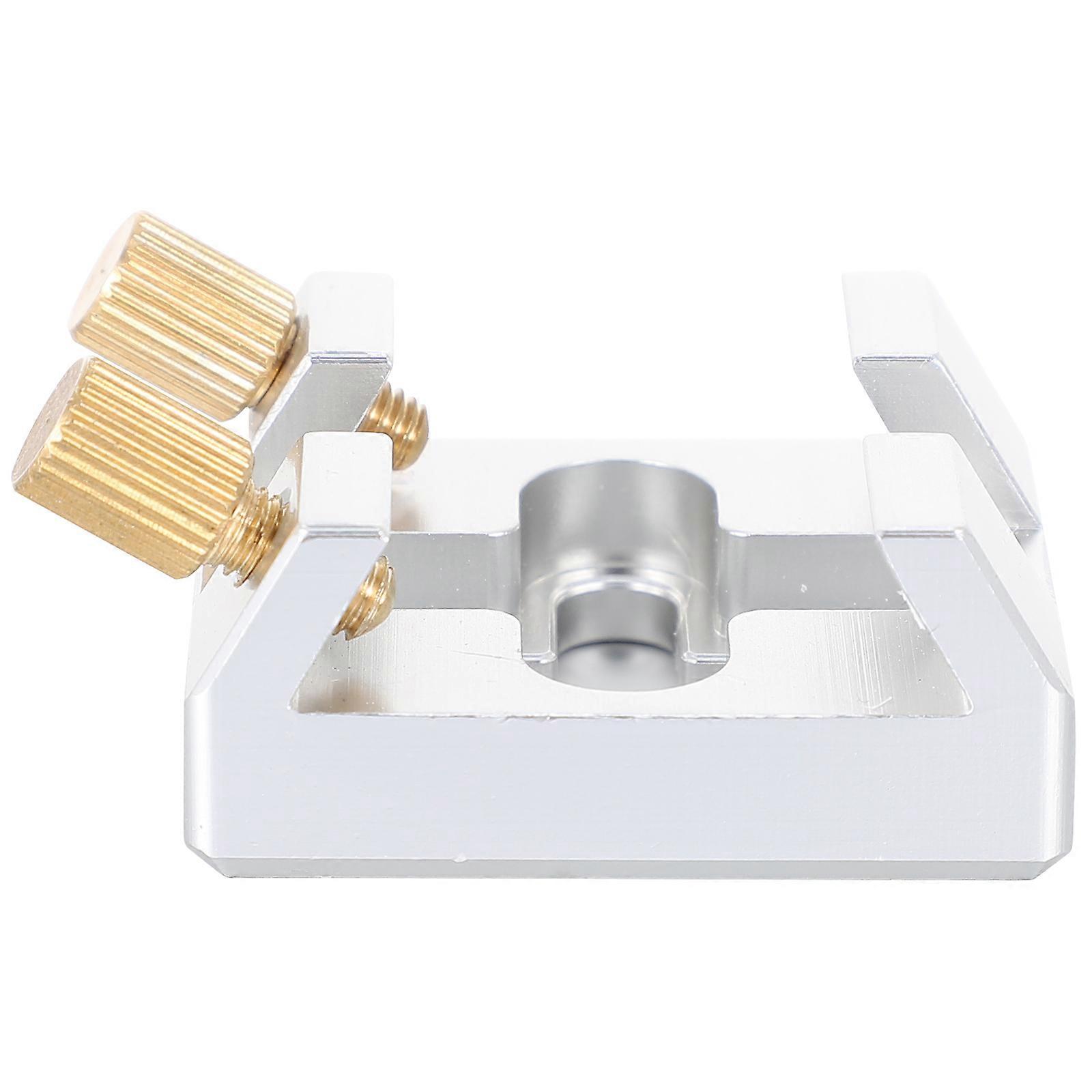 Dovetail Clamp Aluminium Alloy Dovetail Slot Plate Groove Astronomy Enthusiasts Smooth Surface Silver 4.5X4CM 1Pack
