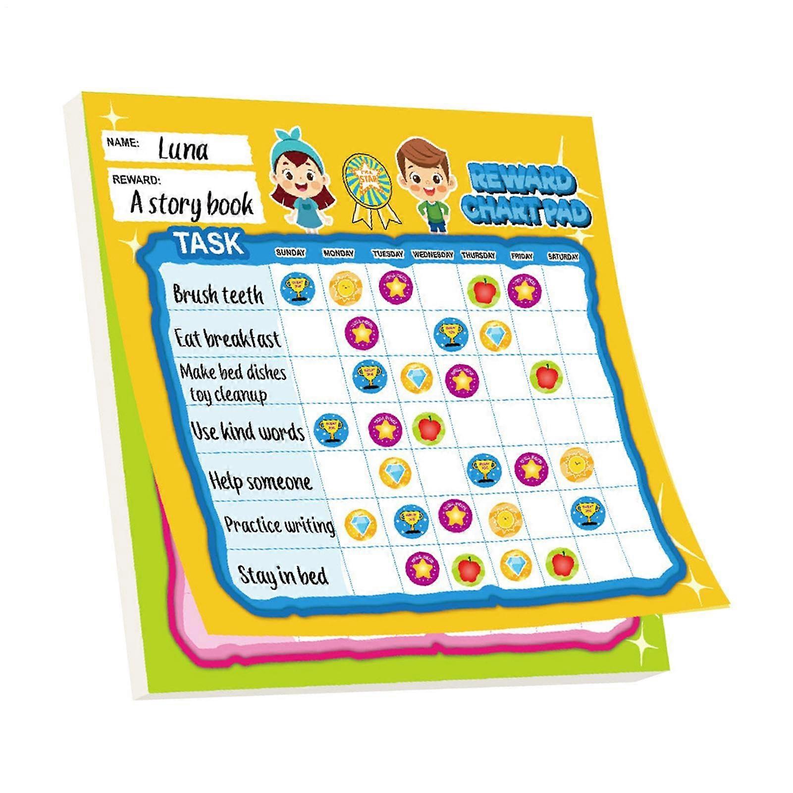 Reward System for Toddlers Reusable Motivational Planner for Kids Educational Learning Aid for Potty Training, Household Chores Habit Building