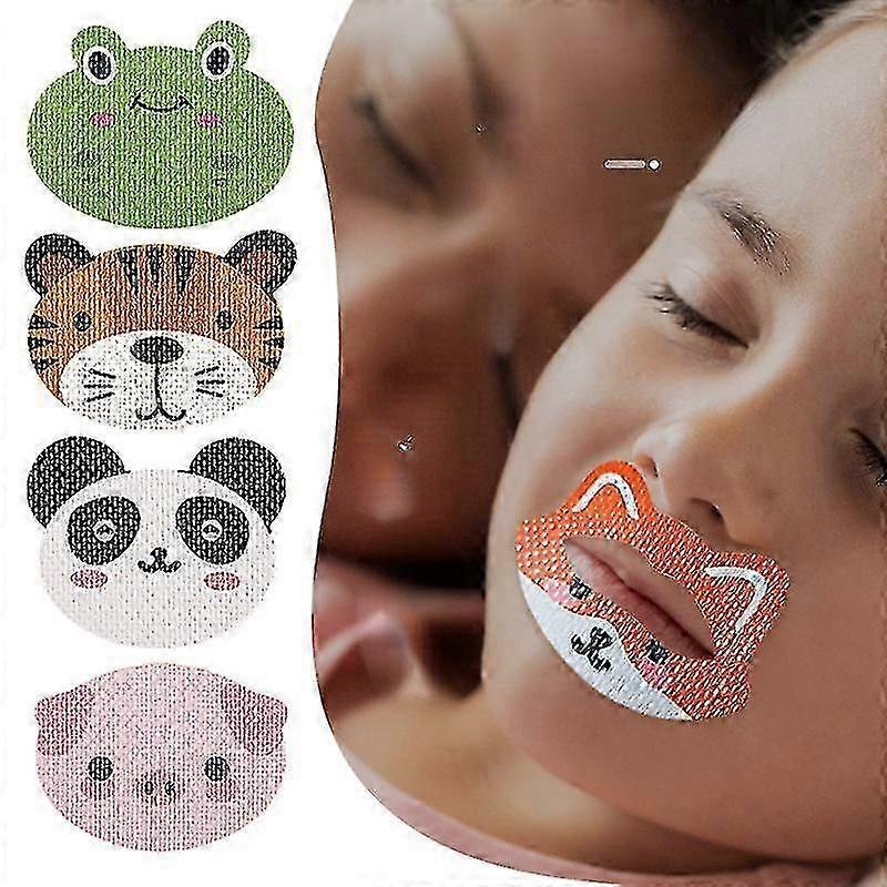 Kids Cartoon Sealing Stickers Orthopedic Breathing Sleep Strips,mouth Tape For Sleeping,antisnoring Patch For Less Mouth Breath 30 Pcs Tw