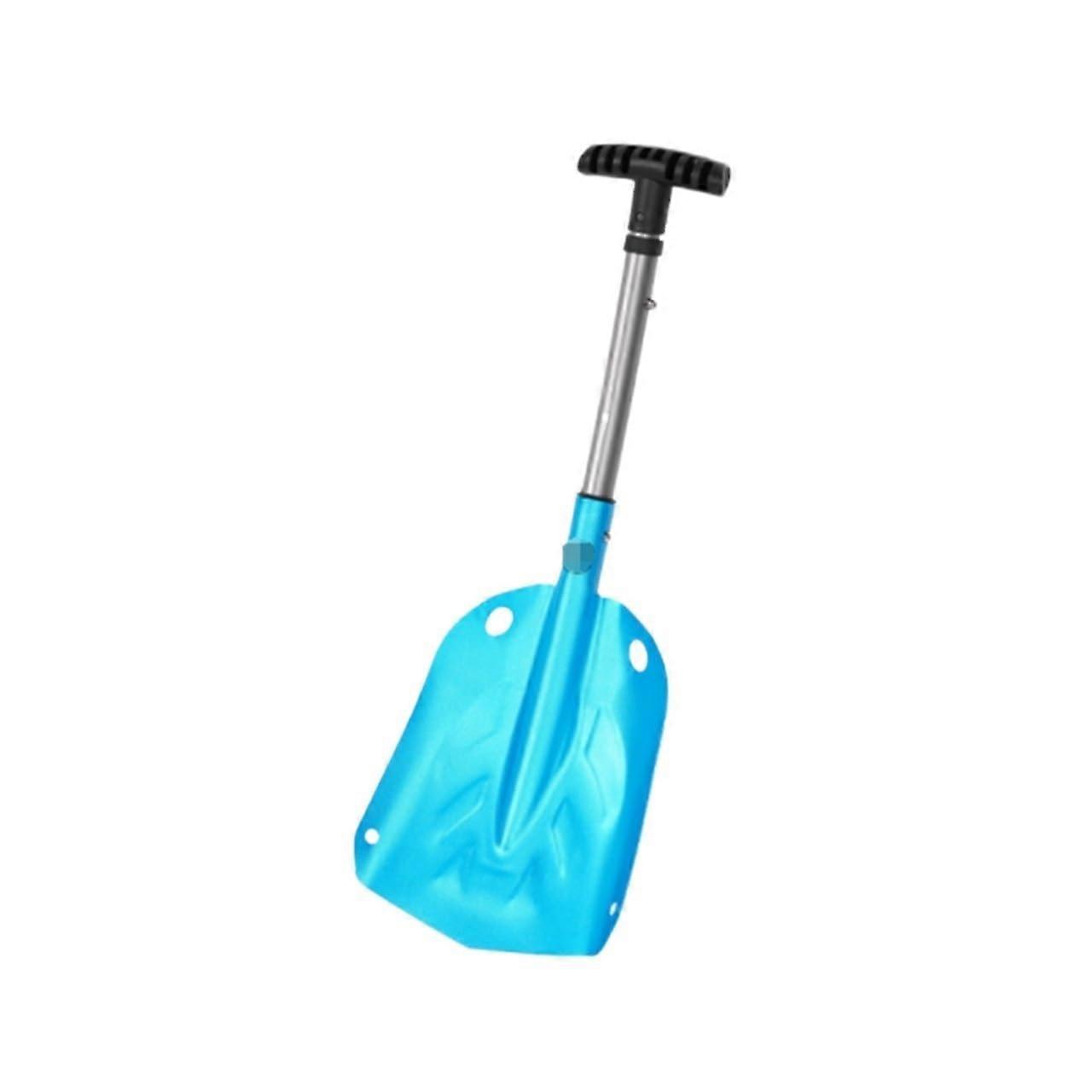 Snow pusher snow shovel with adjustable shovel for driveway and car, emergency shovel snow removal 77cm blue