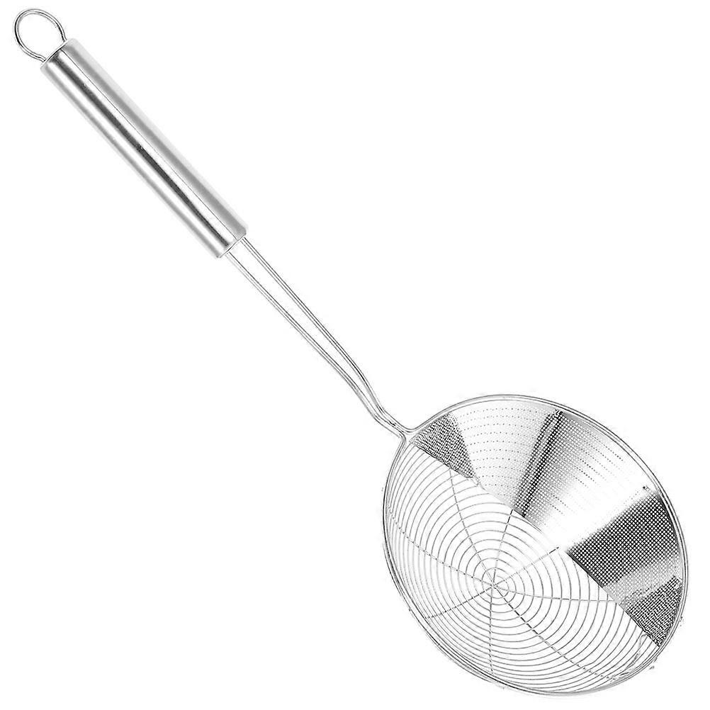 Multi-Use Straining Spoon Stainless Steel Noodle Strainer Cooking Food Preparation Home Users Families Dual-Use Design Silver 16.5×7.1×7.1in 1Pack