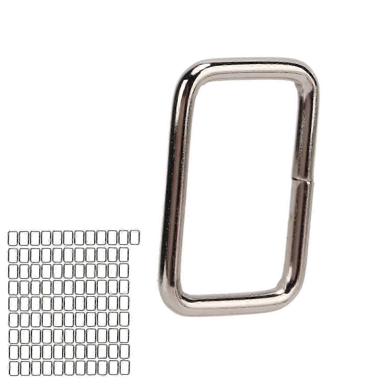 2025 Latest Model 100 Pcs Rectangle Bag Metal Loop Ring Sturdy Exquisite Pet