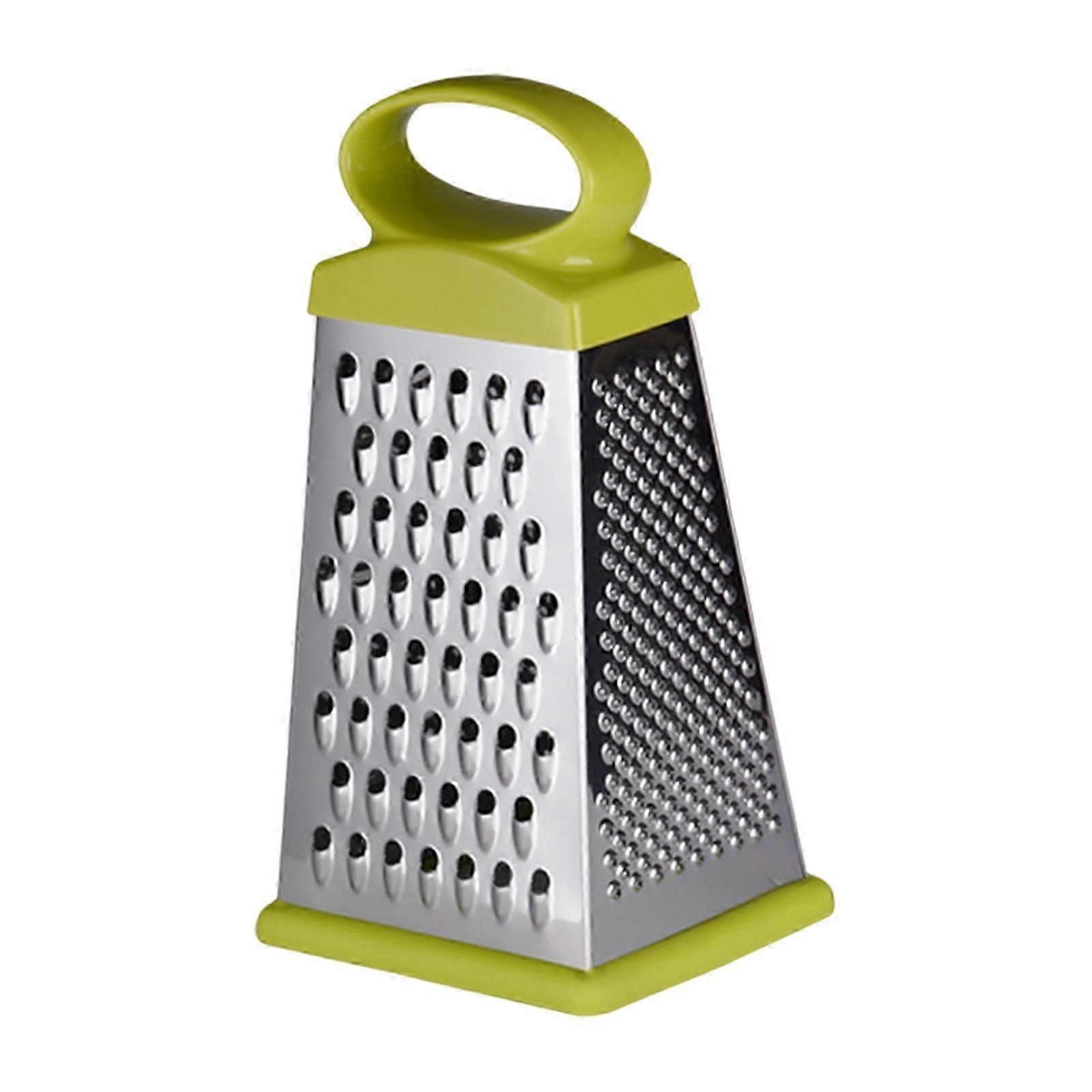 Non-Slip Vegetable Grater with Ergonomic Handle & Rubber Ring - Green