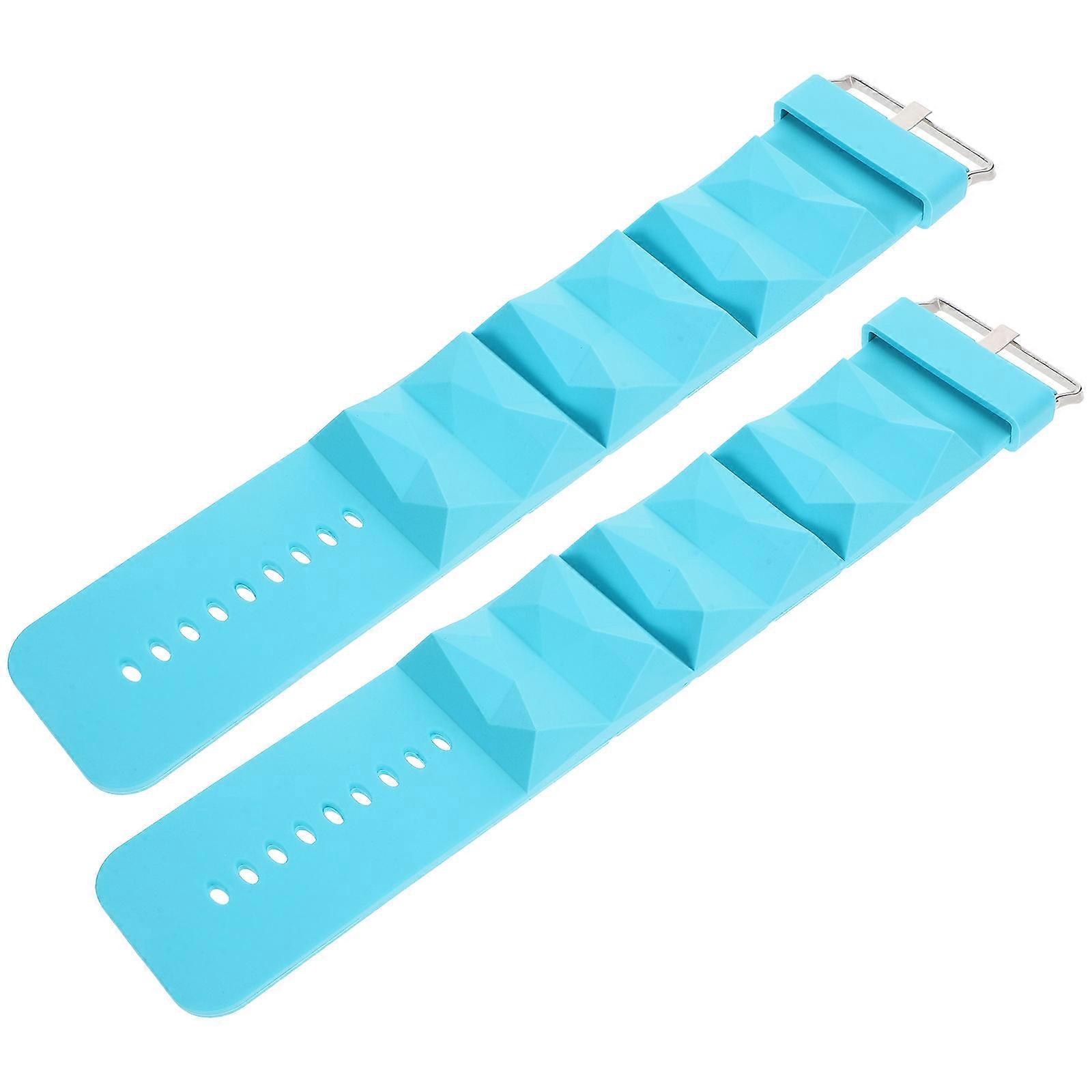 Weighted Bracelet Fat Burning Wrist Weights Rectangular Shape Pink 25x5cm 1 Pair