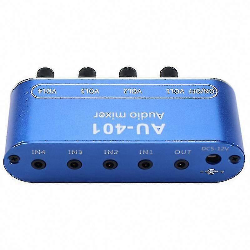 4-Channel Stereo Mixer with Individual Controls for DIY Headphone Amp Case, DC12V Input