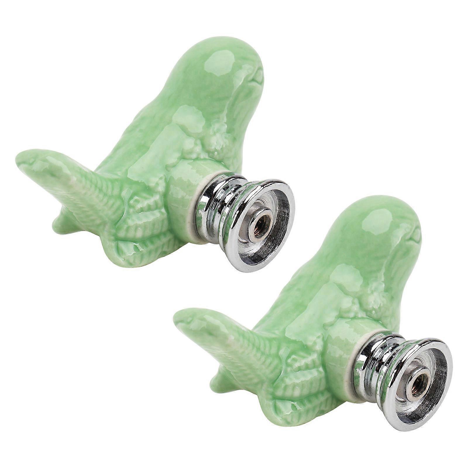 Ceramic Handle for Cabinet with European Style Pull Bar 2Pcs Set