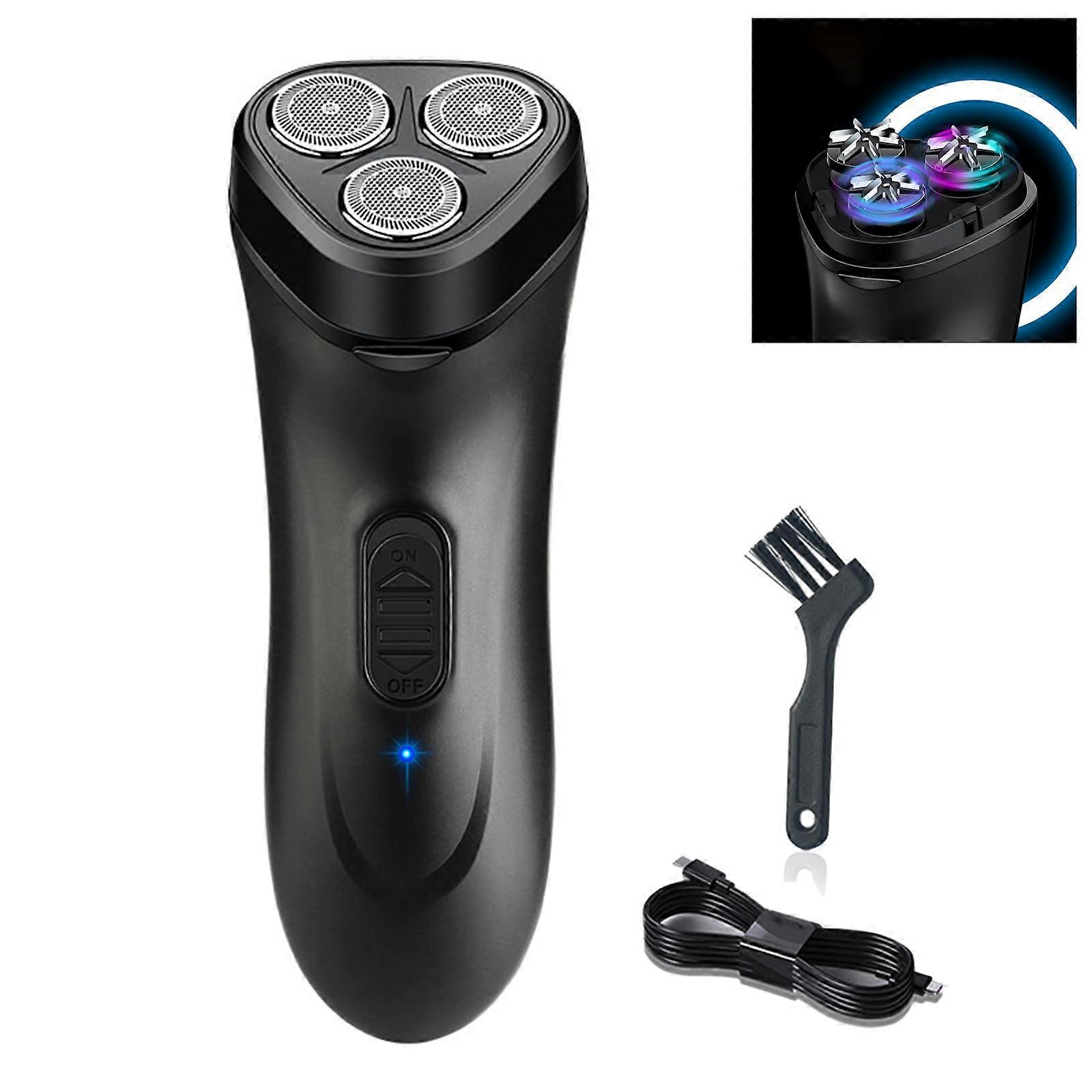 Electric Shaver for Men Waterproof Wireless USB Rechargeable Wet Dry Razor with Pop-Up Trimmer and Rotating Head