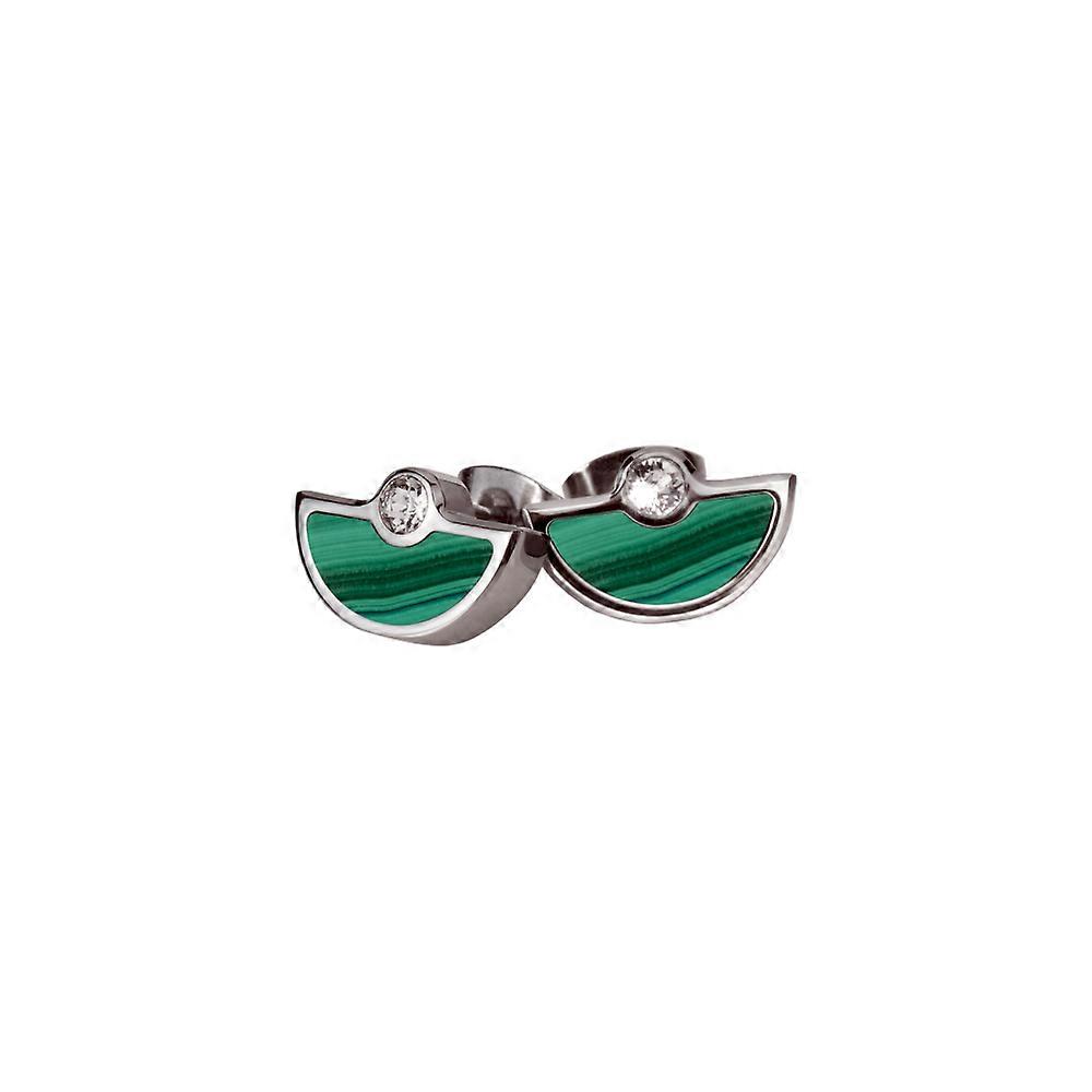 Jacques Lemans - Malachite stud earrings - S-O67B