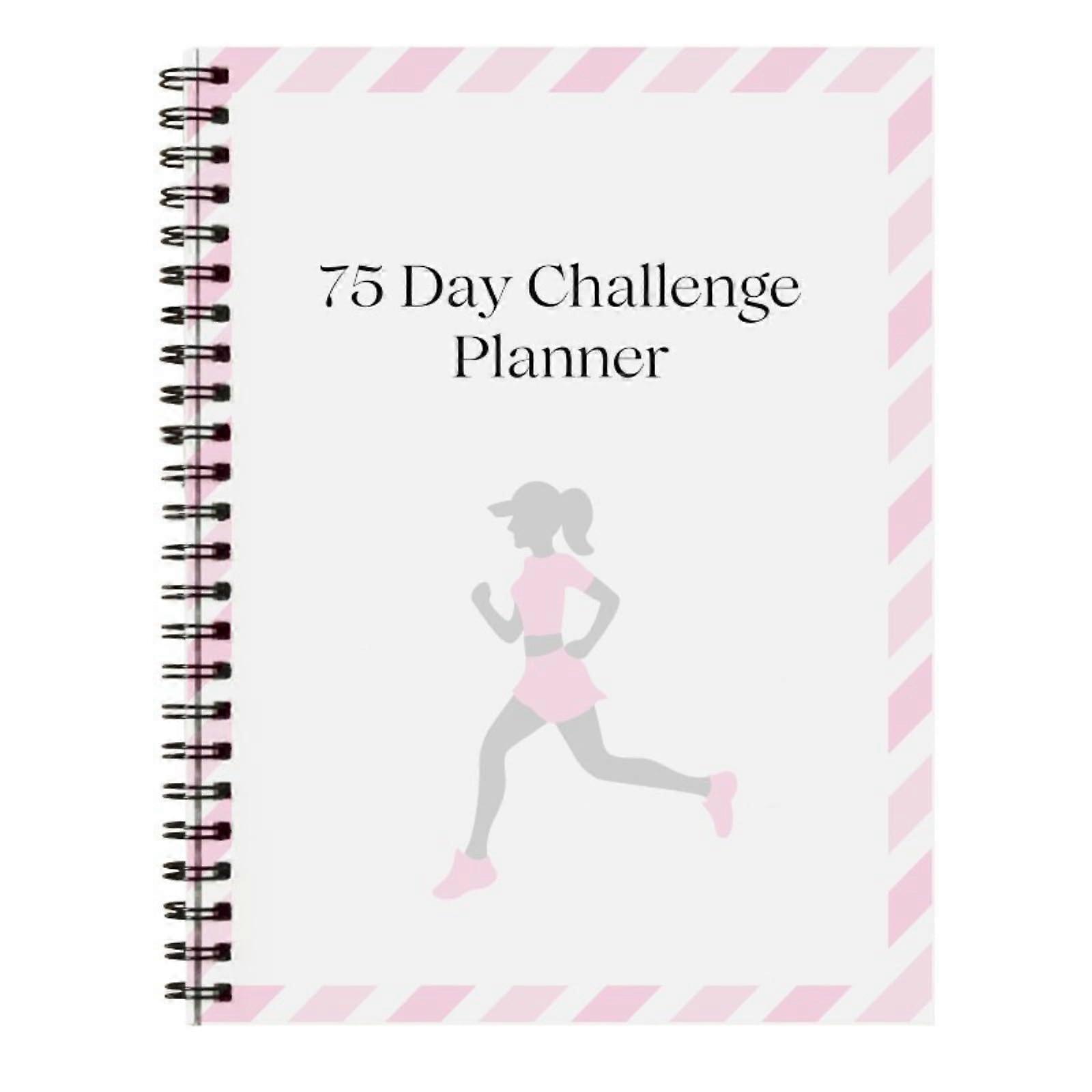 75 Day Diary and Challenge Planner: Daily for your diet plans and with daily checklists and prompts for beginners (Pink, One Size)