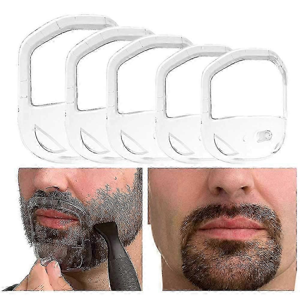 Beard Shaper Pizzetto Baffi Strumento di Toelettatura Modello di Styling dei Capelli Del Viso per L'uomo 5 PZ/Set, Modello di Styling della Barba Con Baffi Da Salone