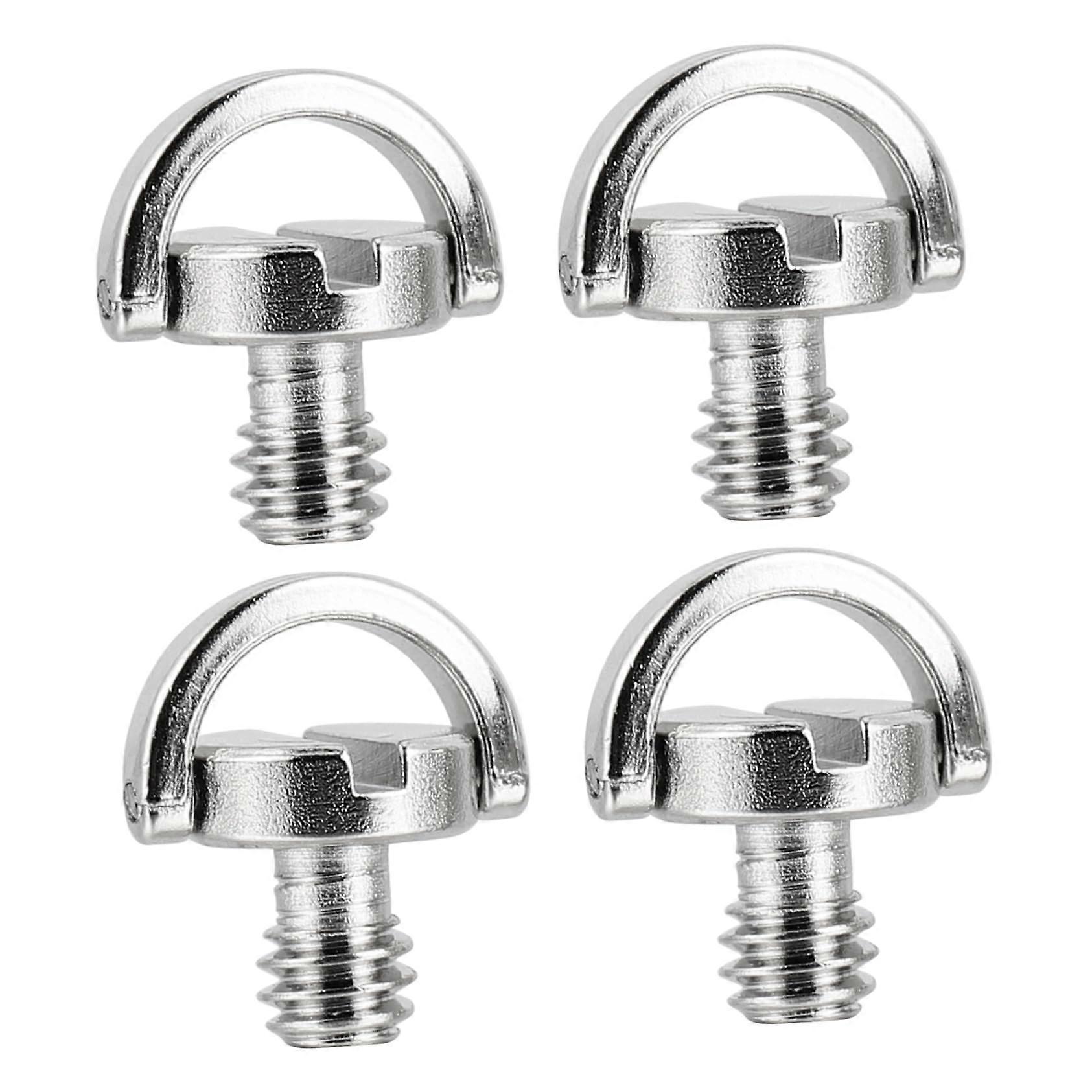 4 pieces 1/4 inch tripod screw with slotted quickrelease plate screw for camera mount