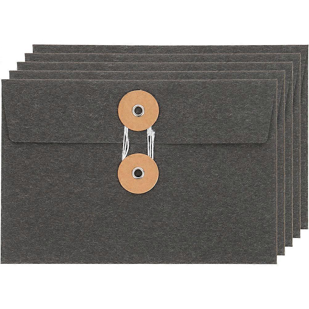 Vintage Paper Pockets String Envelopes for Storage 5Pcs Kraft Office Bags