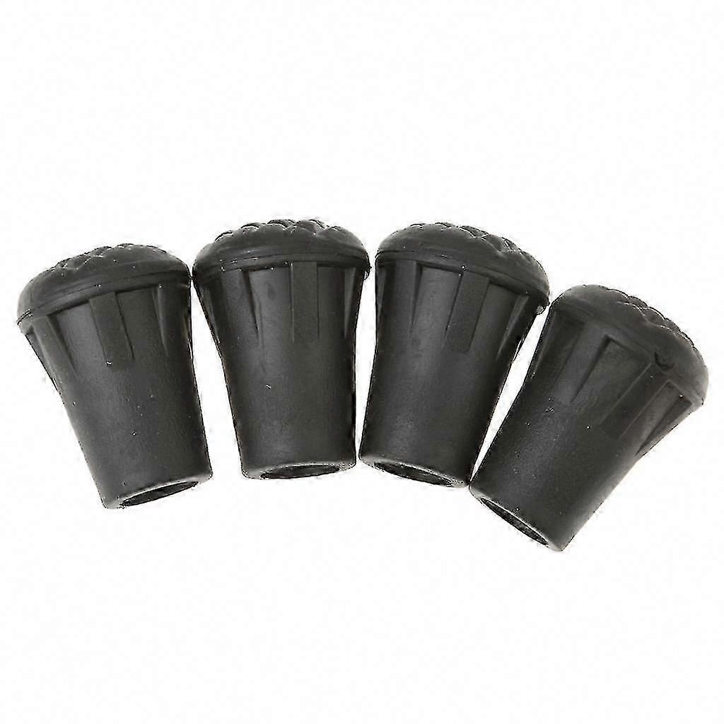 Trekking Pole Tips Replacement - 4 Pack Rubber Tips for Hiking Sticks (3cm)