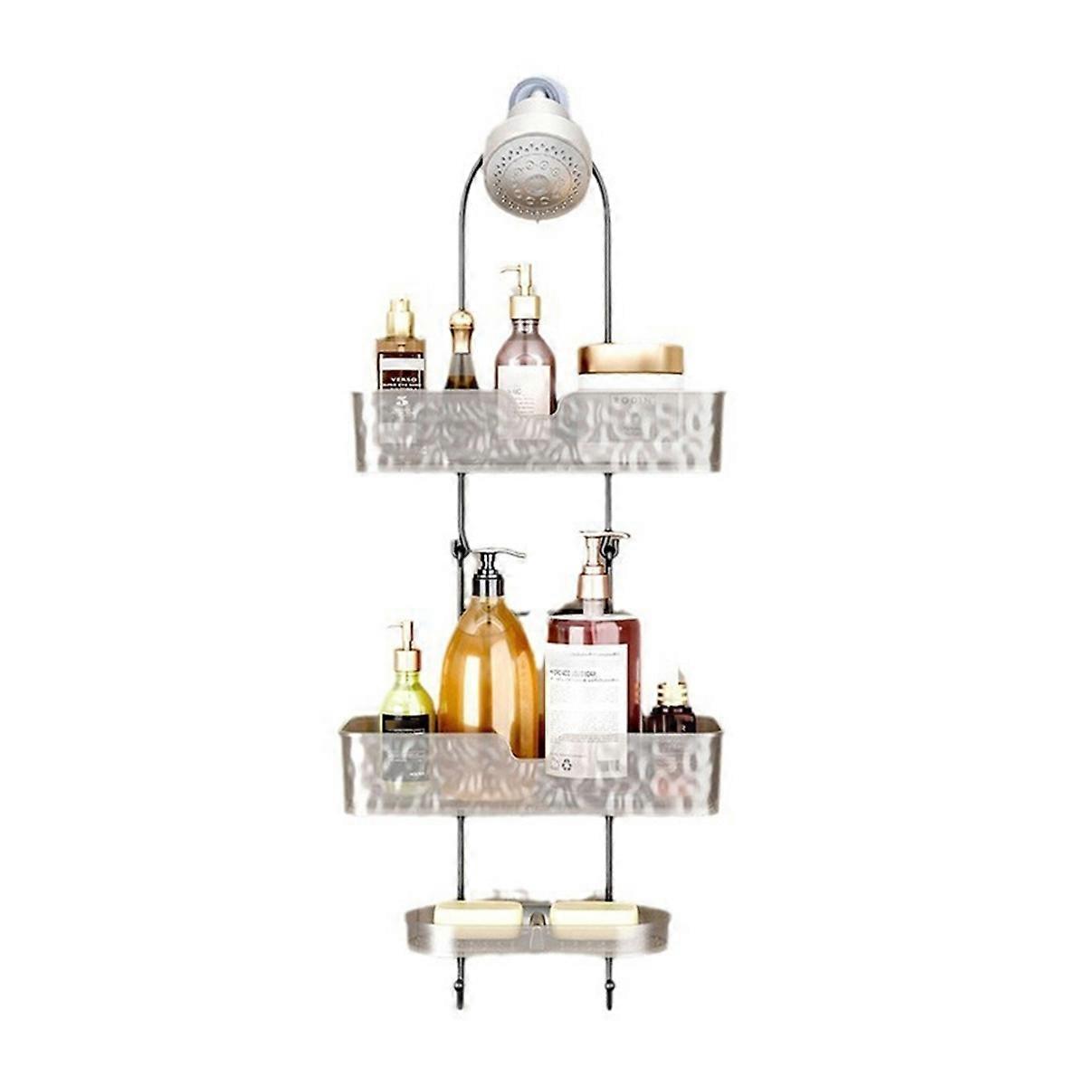 Hanging Shower Organizer, Three Tier with Soap Holder,