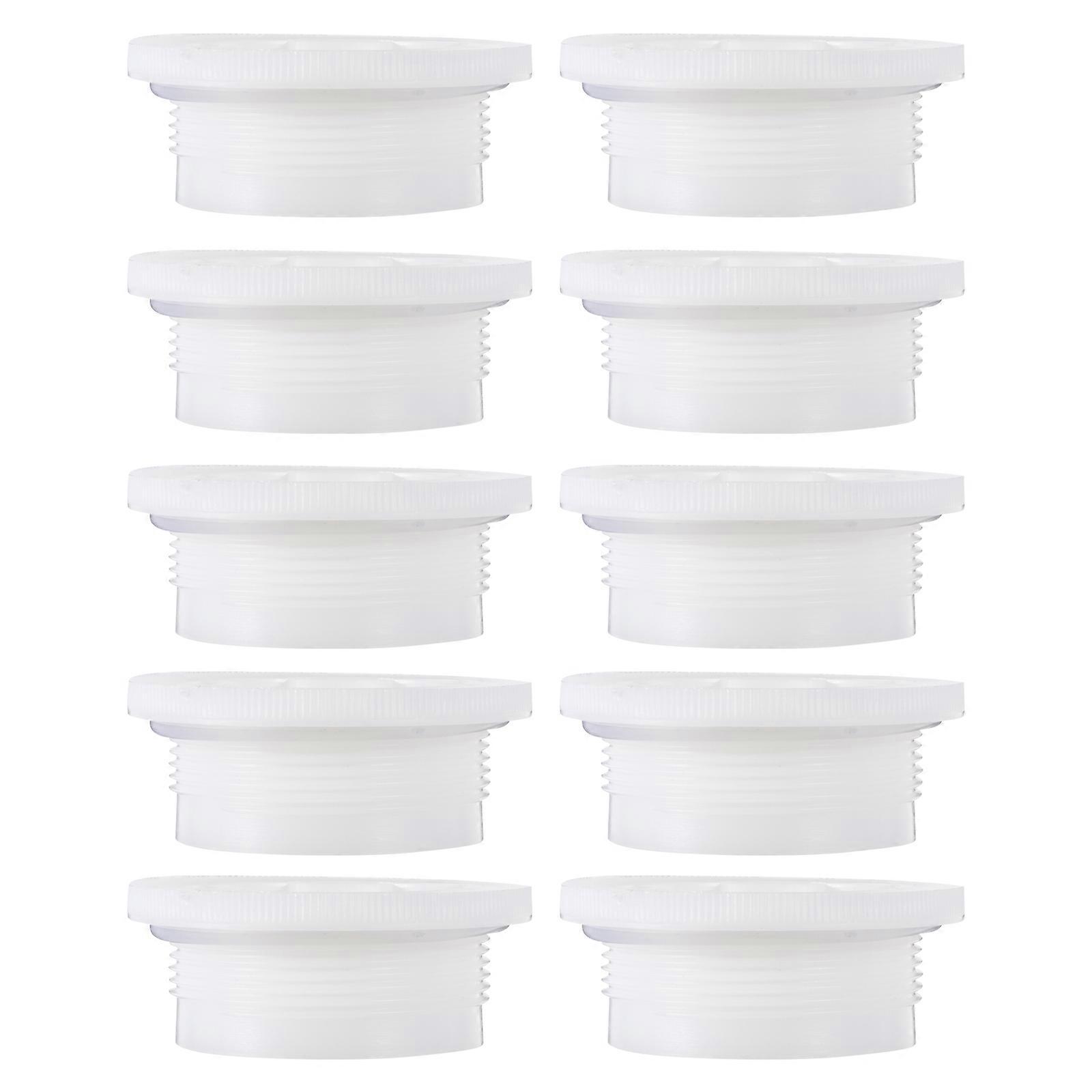White Plastic Chemical Bottle Bucket Lids with Tight Threads for Secure Sealing and Storage