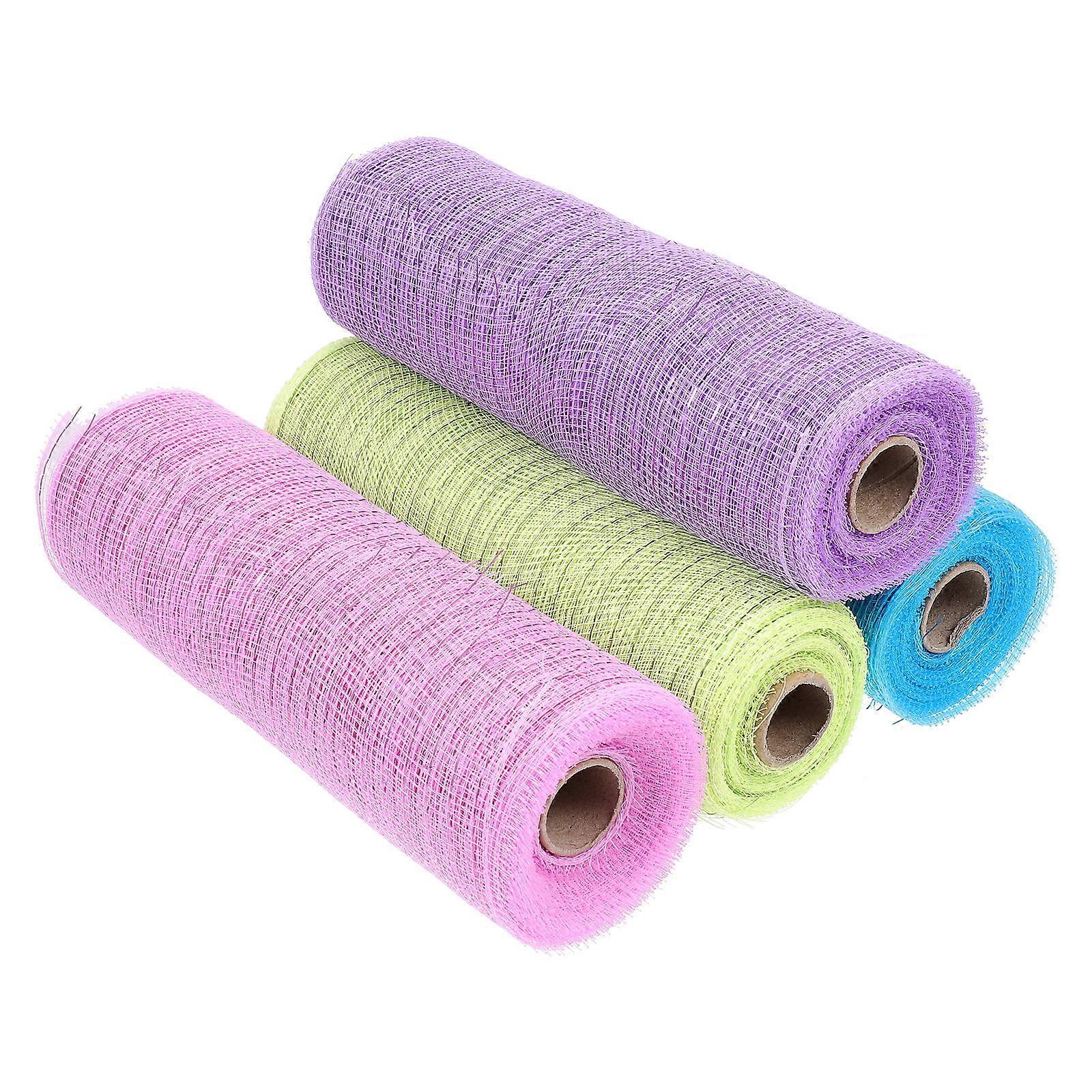 4 Rolls of Mesh Ribbons DIY Crafts Mesh Ribbons Wreaths Making Mesh Ribbons