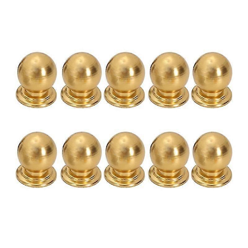 10 Pcs Cabinet Knobs Round Ball Knobs Bathroom Cabinet Knobs Dresser Knobs, Modern Cabinet Hardware for Kitchen Gold
