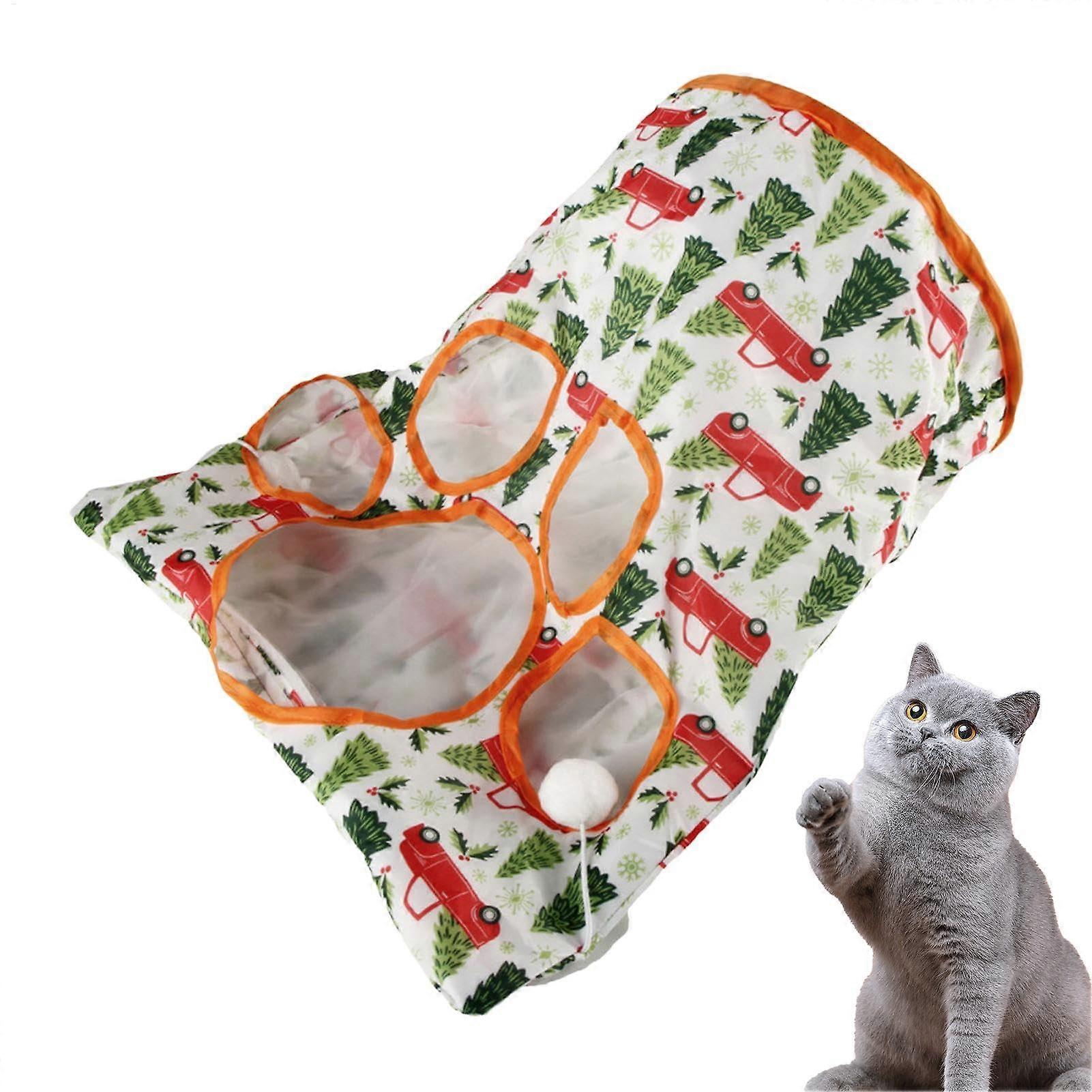 Cat Tunnel For Outdoor And Indoor Use, Plush Ball Kitten Tunnel, Flexible Small Animal Interactive Tube