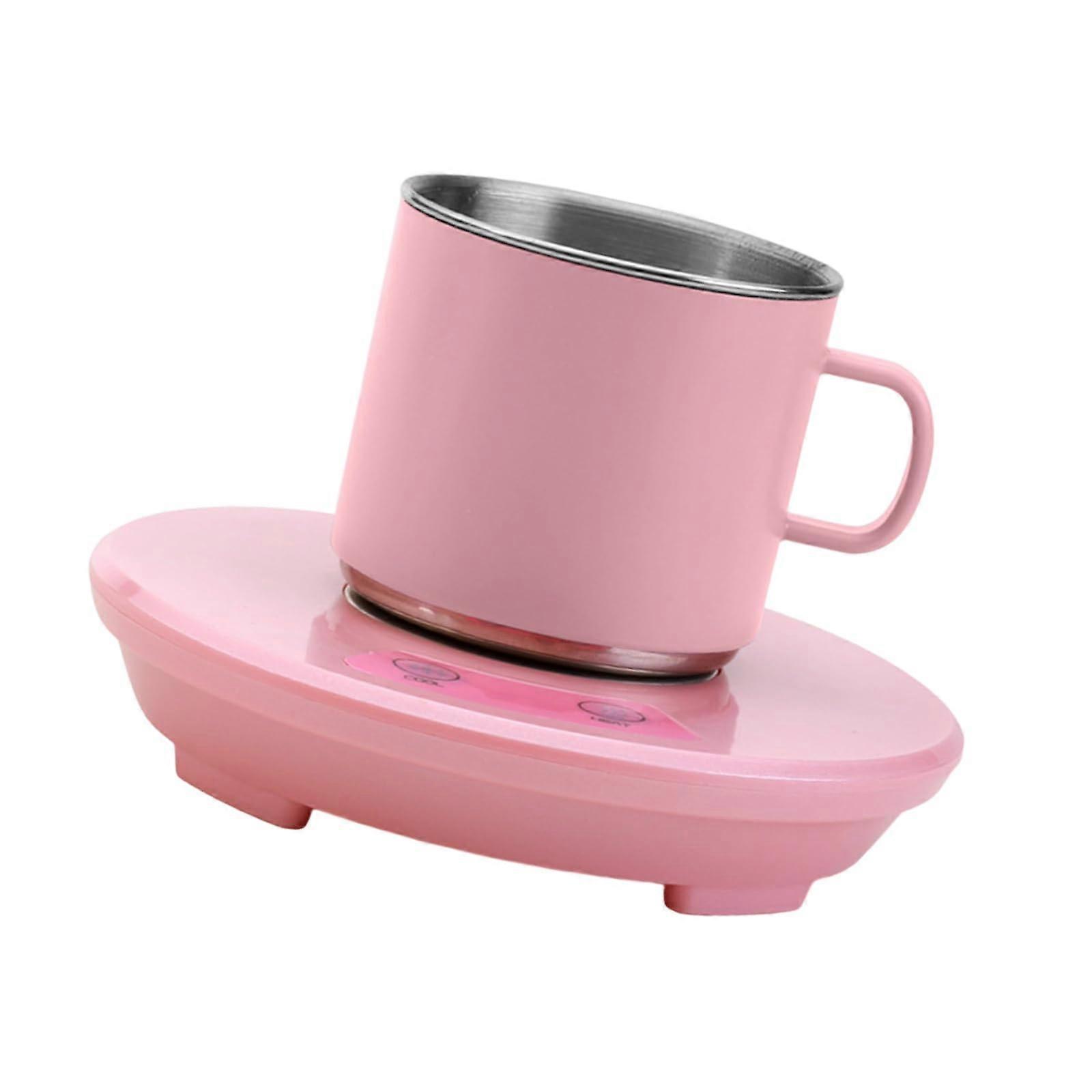 Portable Cup Warmer 55C Constant Temperature Cool Heat Button Stainless Steel Desk Coffee Warmer For Cups