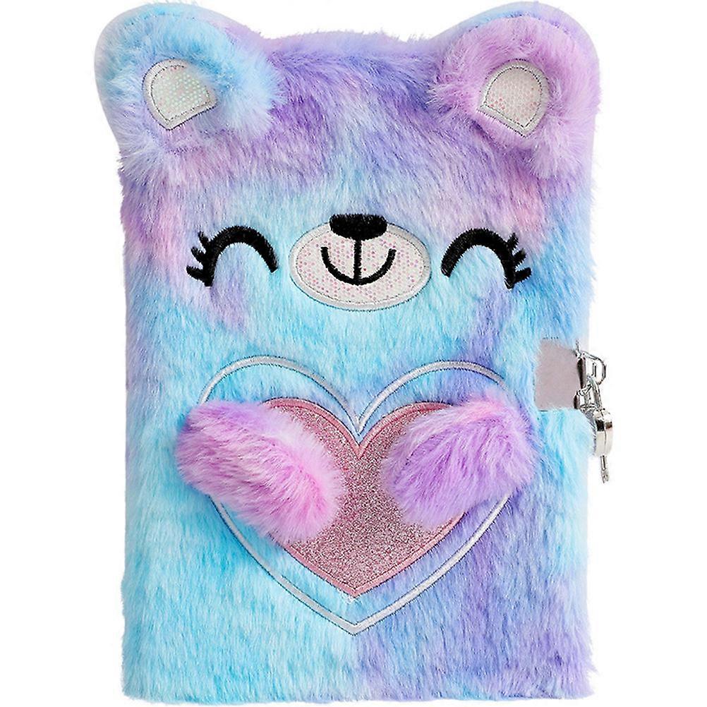 Fuzzy Diary For Girls Rectangular Shape Privacy Protection Travel Use Office Use 1Pack