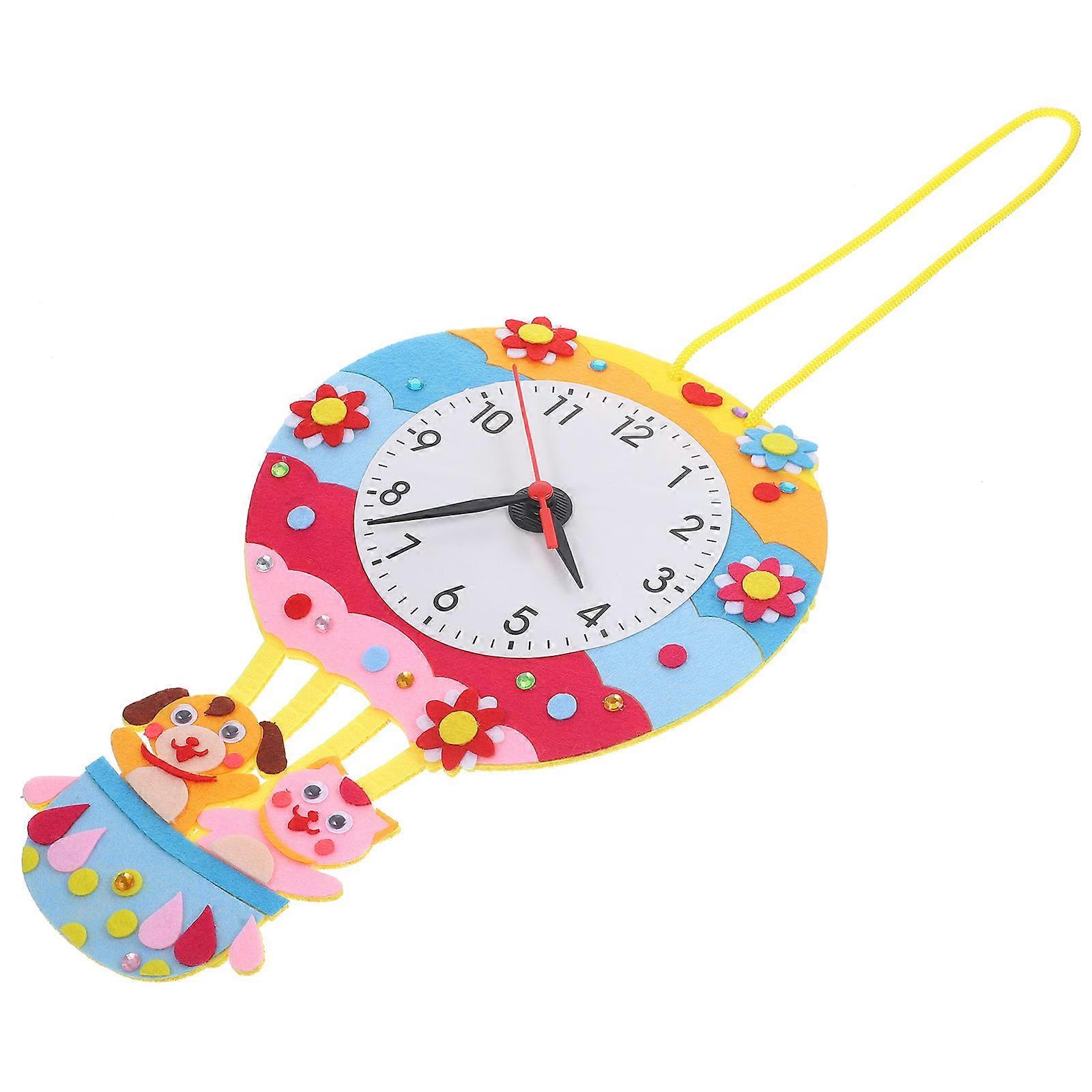Kids DIY Clock Kit Clock Making Material for Crafts with 1Set