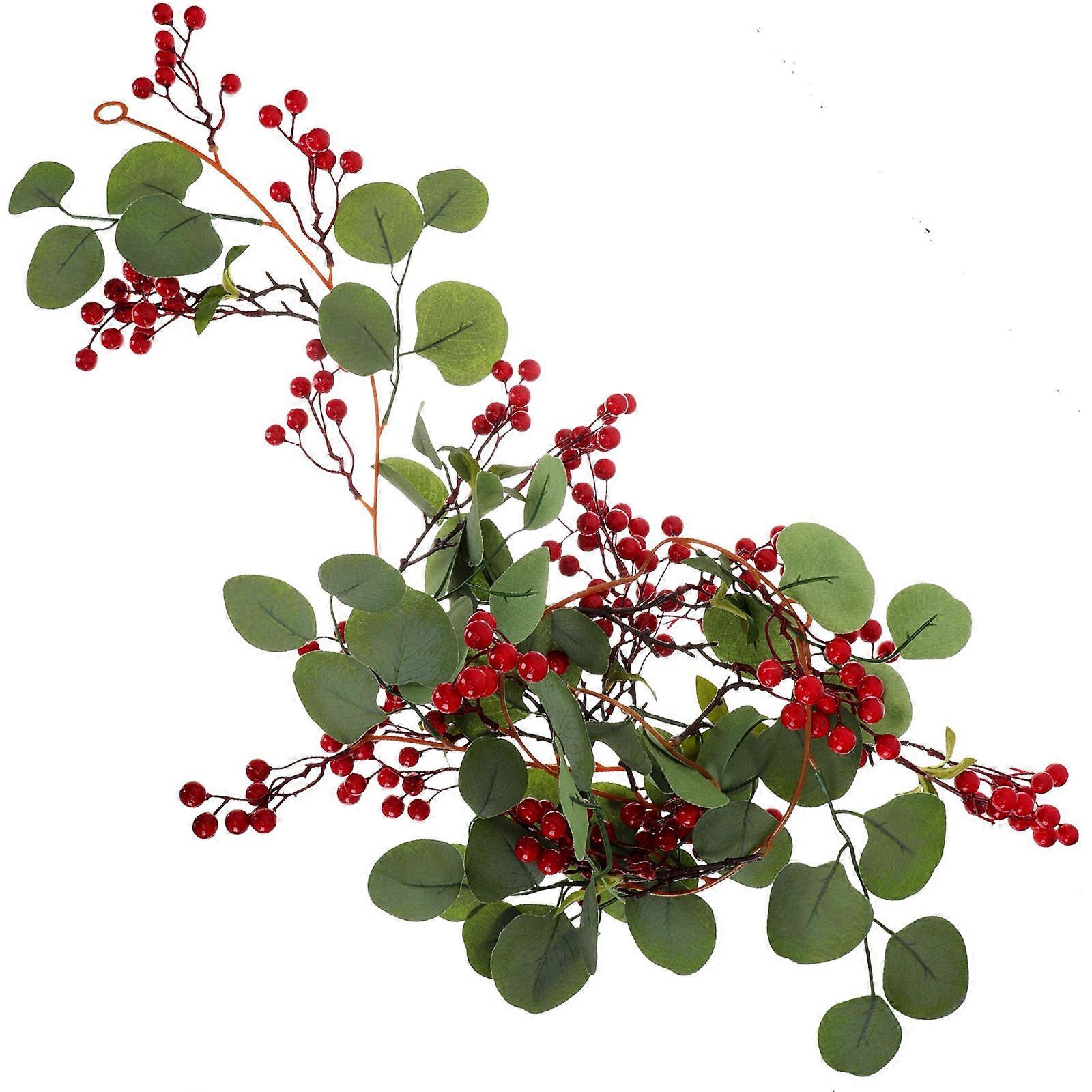 Artificial Eucalyptus Vine Simulation Red Berry Vine Home Decor Wall Decor Assorted Color 175x4cm 1Pcs