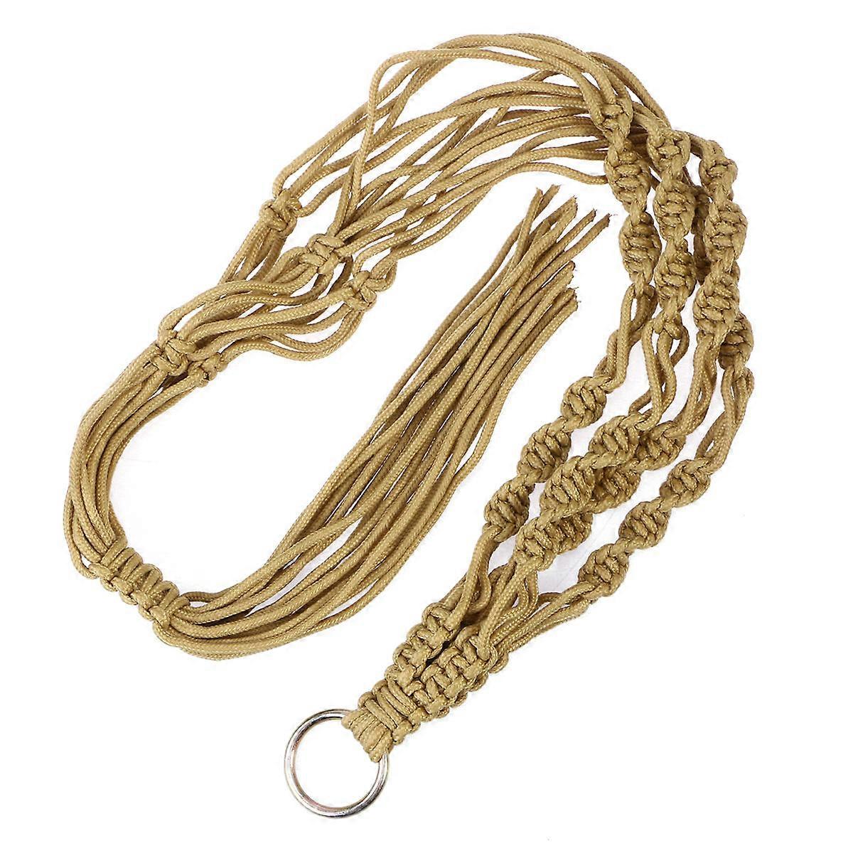 شماعات نبات مكرميه كاكي مصنوعة من حبل قطني قوي للديكور الداخلي في الهواء الطلق يناسب جولة و