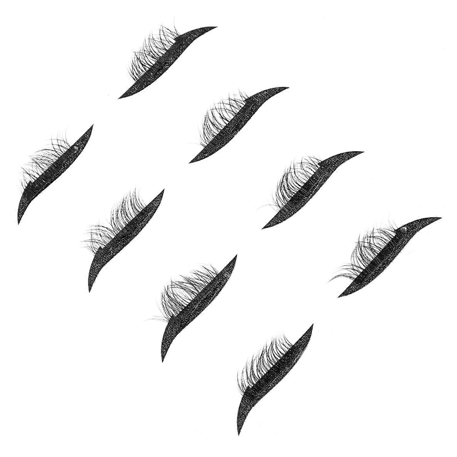 4 Pairs Self-Adhesive Eyeliner Tape For Daily Life Use In Black With Eye Enlarging Feature And Rectangle Shape