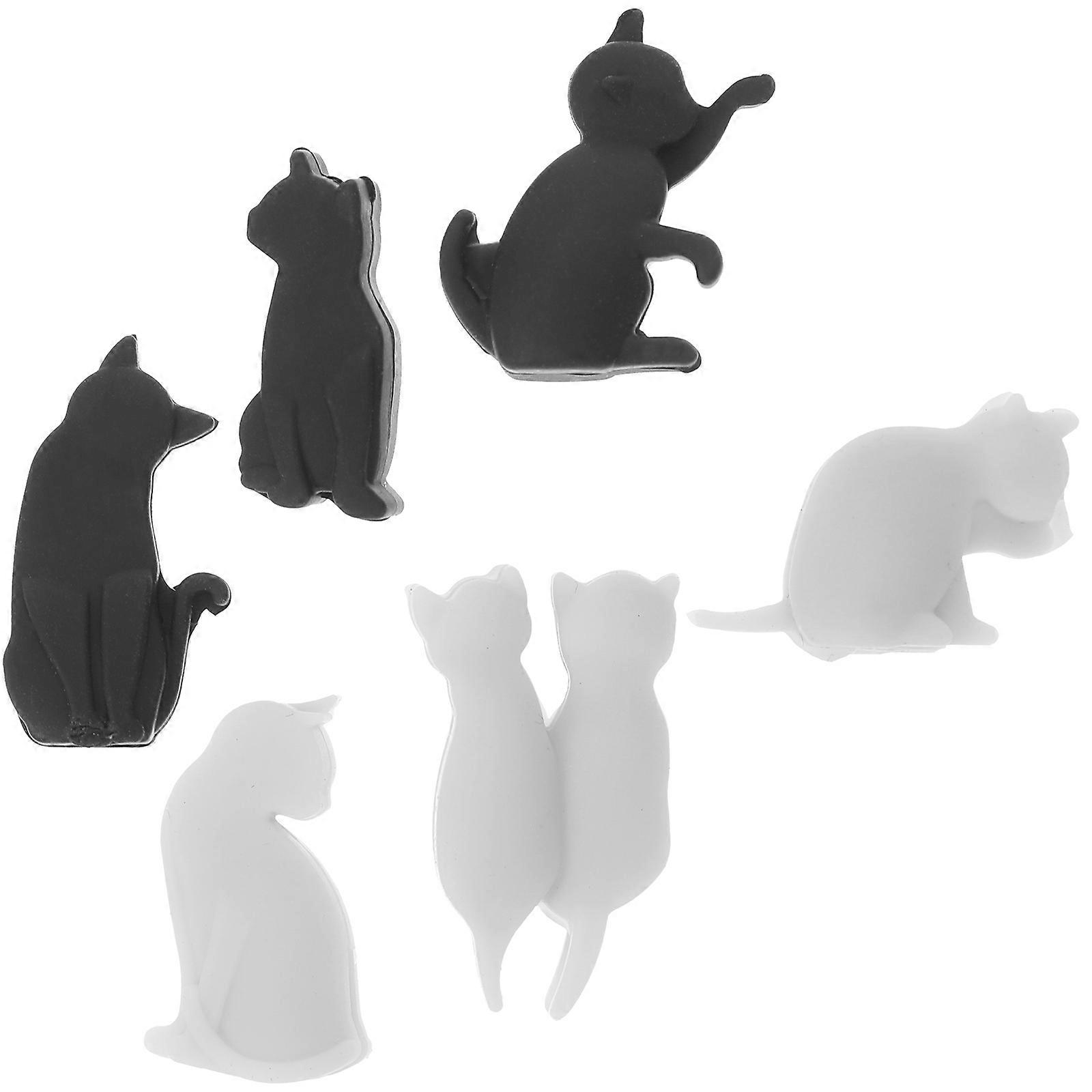 Silicone Cat Drink Markers 6Pcs Kitten Hangers Use For Gathering Places Adults