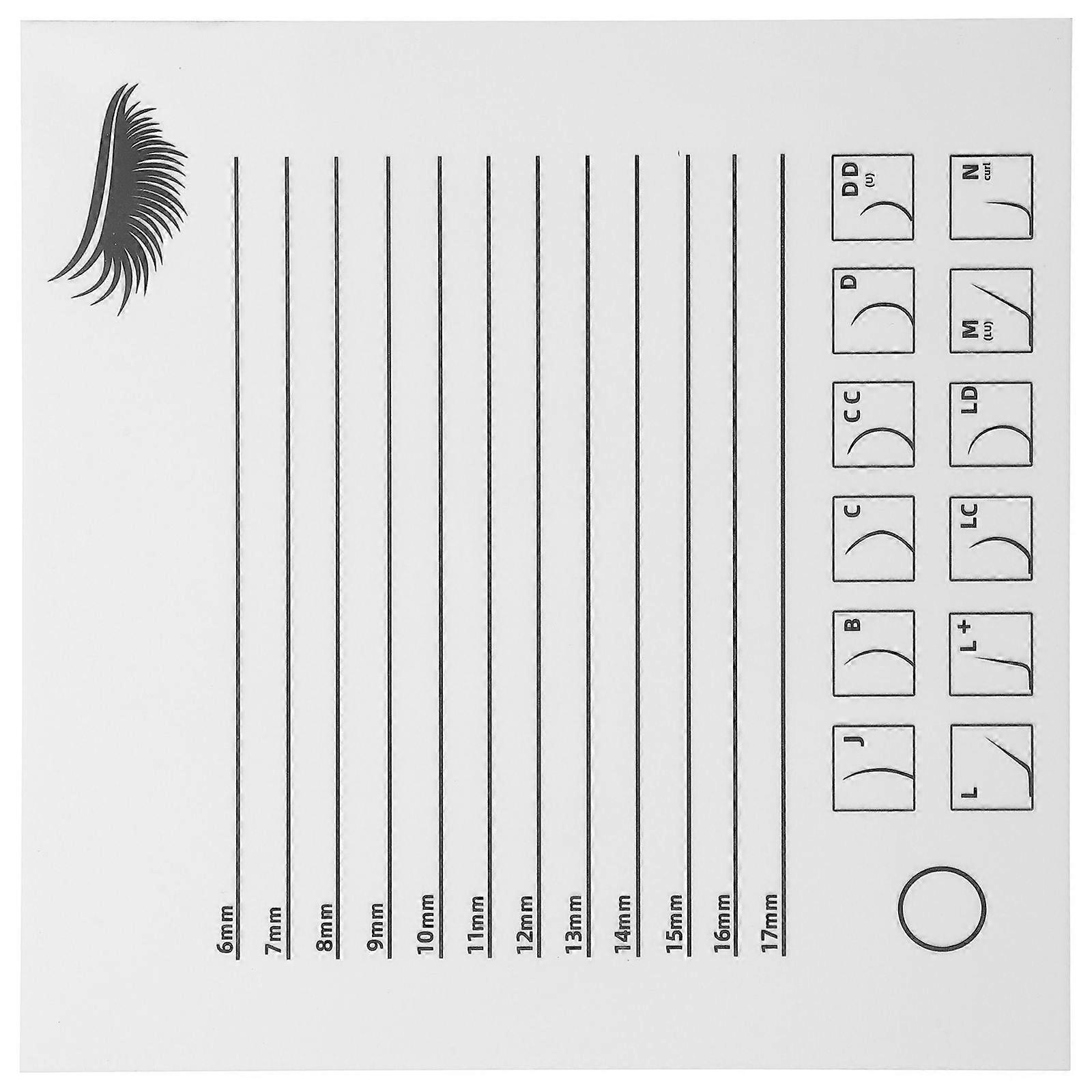 Eyelash Display Tray with Storage Board for Salon Use White Acrylic 1 Piece