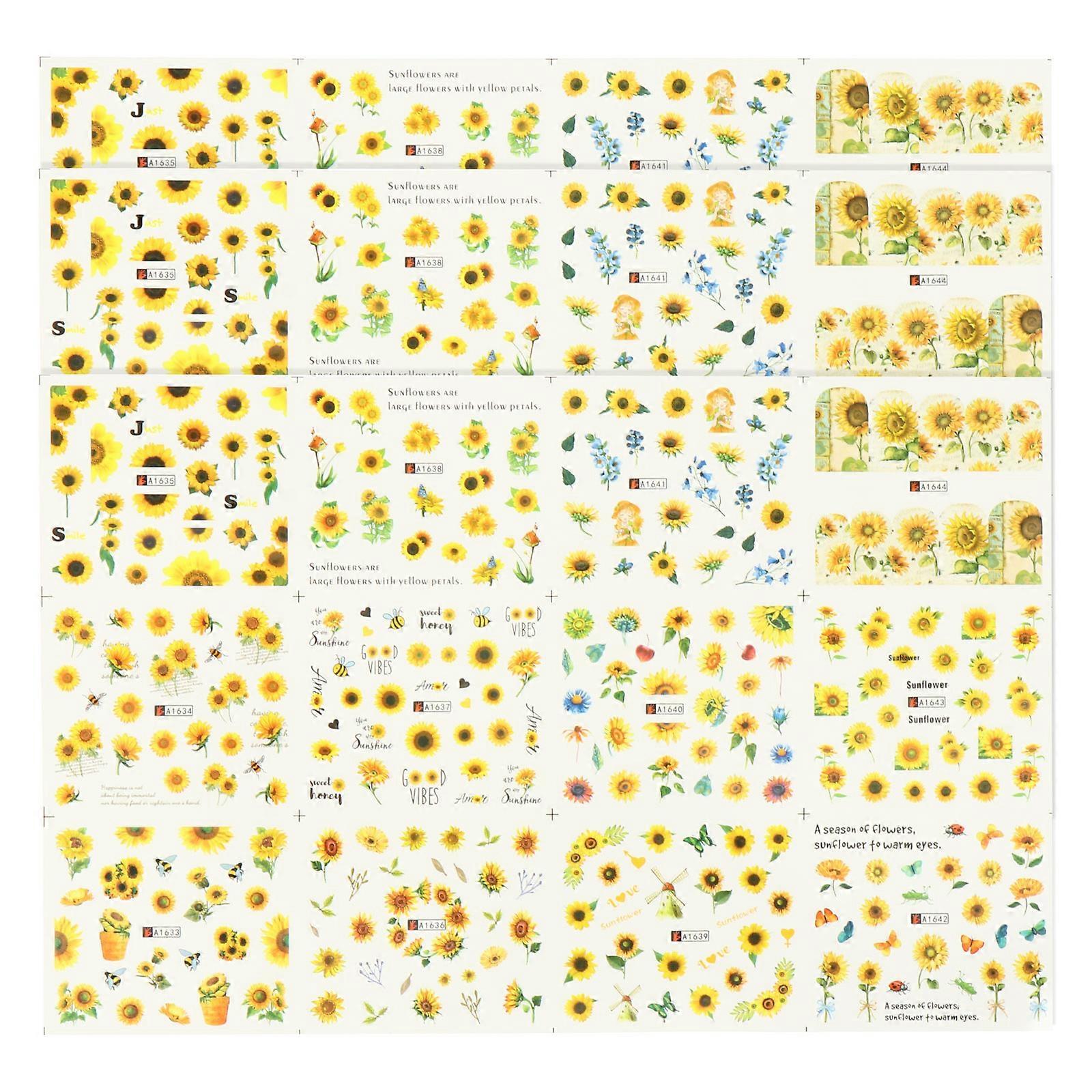 It sounds like you're referring to **3 Sheets Sunflower Nail Art Stickers with Water Transfer Designs**, which are perfect for creating beautiful DIY