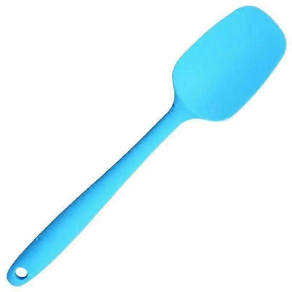 Silicone Spoons, Heat Resistant Non-Stick Silicone Rubber Spatulas Scrapers Kitchen Utensils Tools for Cooking Baking Mixing, blue
