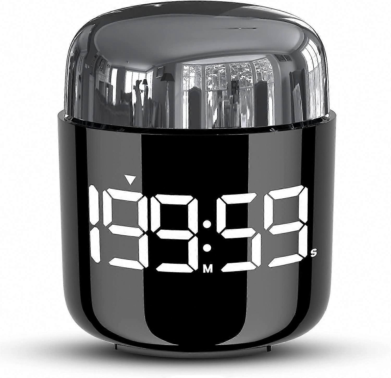Digital Kitchen Timer, Round Bottle Shape with Full Screen LED Display (75x75x90mm)