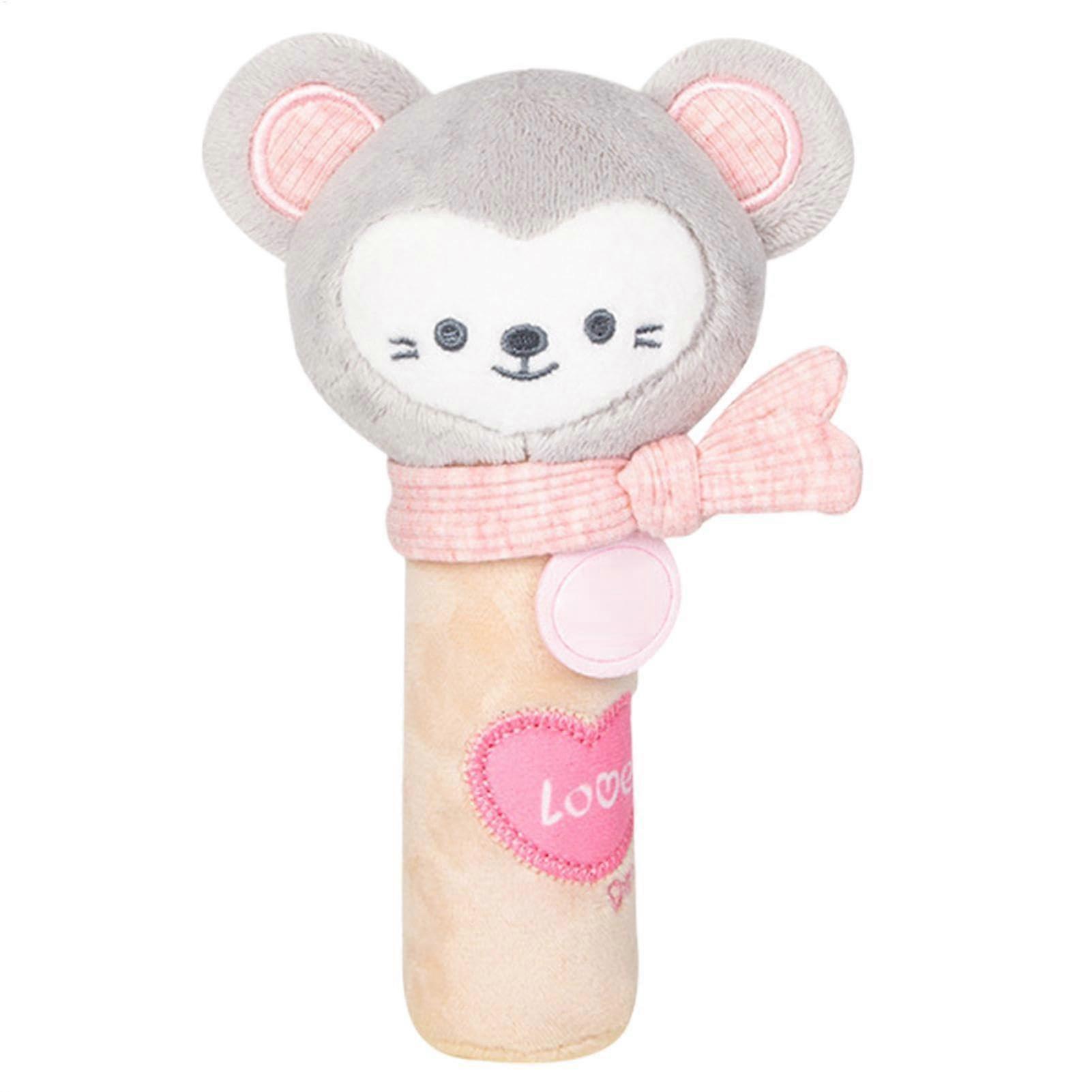 Soft Rattles for Babies, Rattle Toy with Comfortable Handle for Mouse