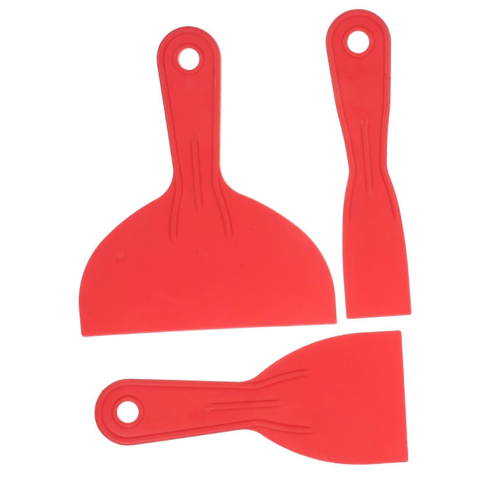 Flexible Plastic Spatula Set of 3 for Spackling, Wallpapering, and Paint Removal - Precision Tools for Professional Finishes