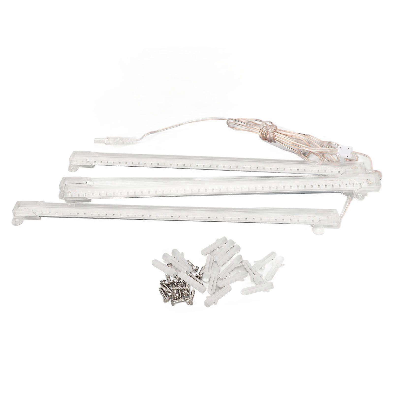 Lampe de croissance pour plantes, 4 têtes, prise USB, intensité variable, minuterie, spectre complet, LED, pour plantes succulentes d'intérieur, lumière solaire 4 000 K, 168 LED