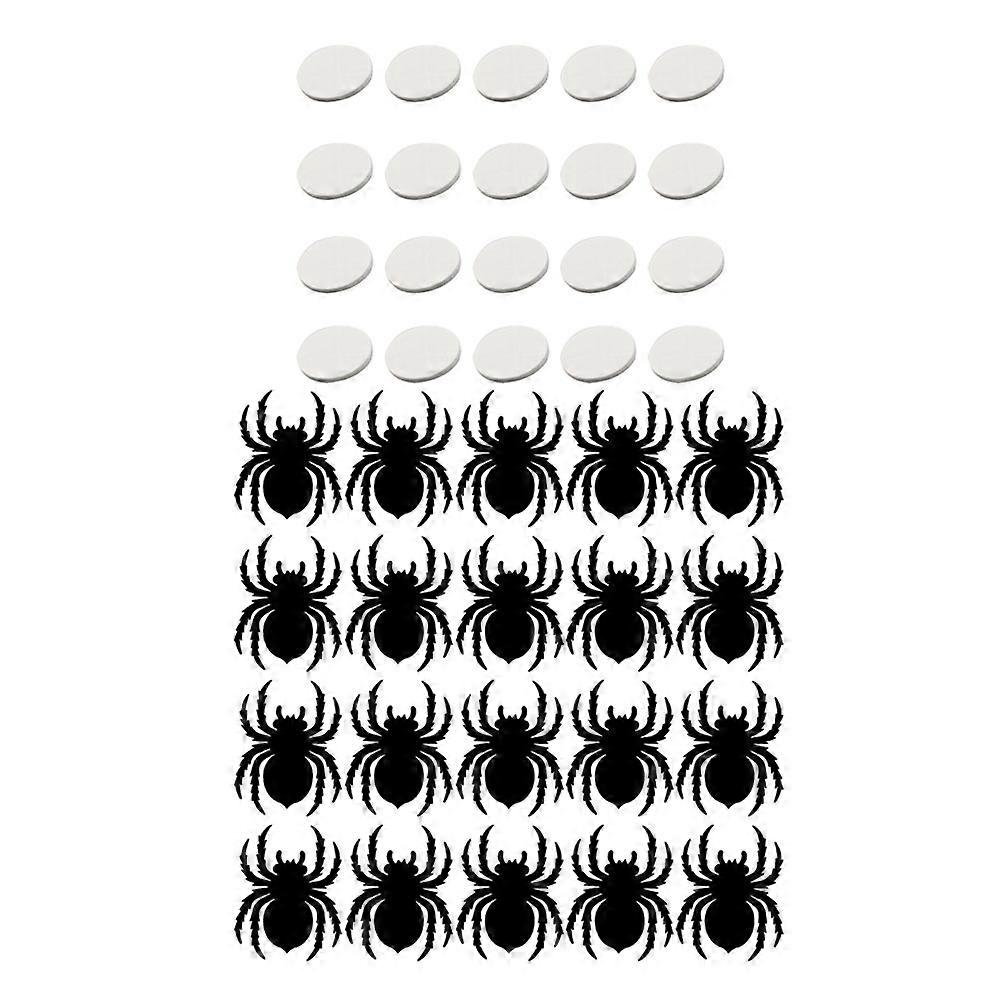 Realistic Black Spiders 1 Set Spider Shape Wall Decor For Ghost Festival Home Decor Size 8X6.3Cm